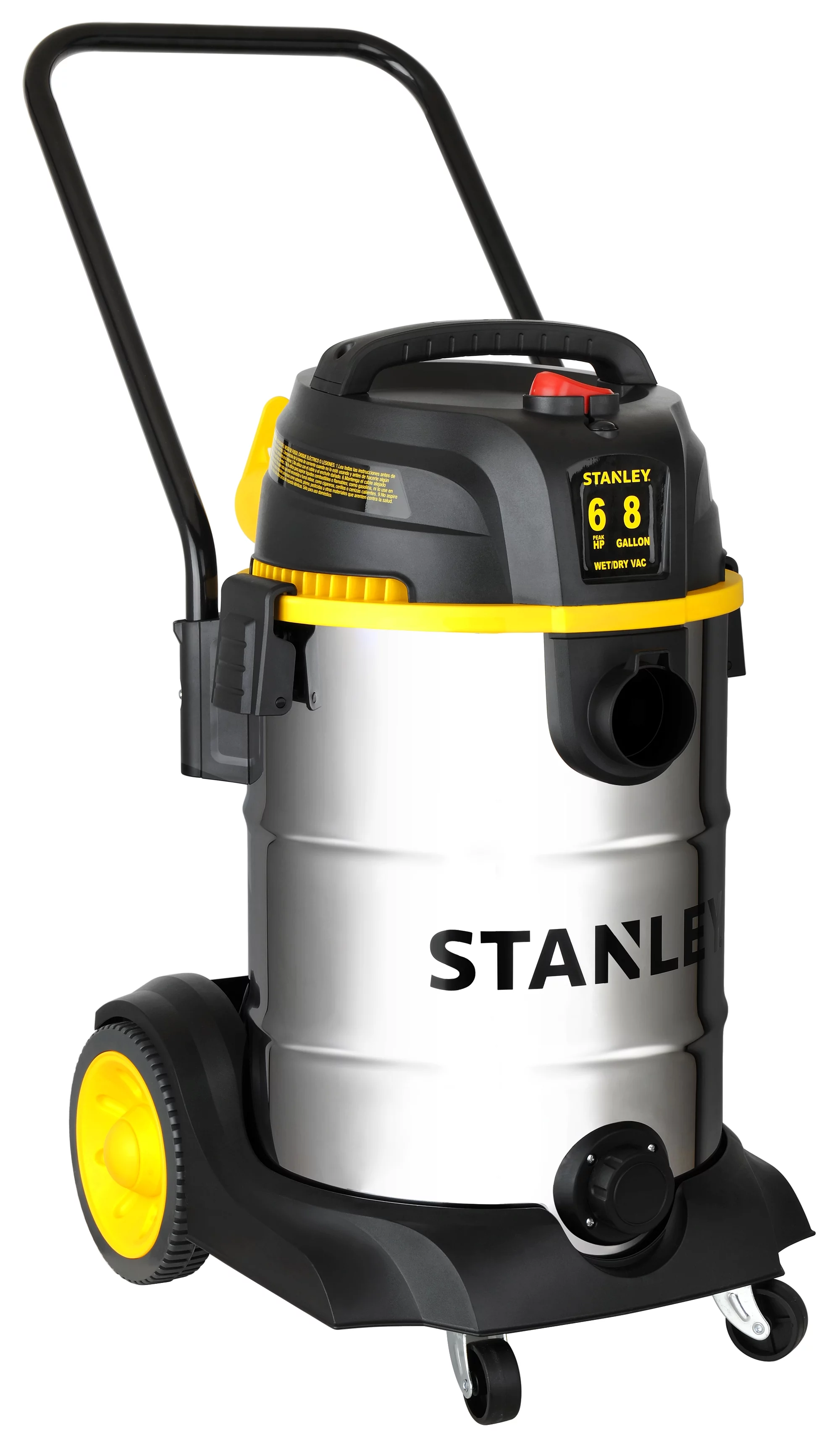 STANLEY 8 gal Stainless Steel Wet Dry Vacuum with Hose Accessories and Tool Storage