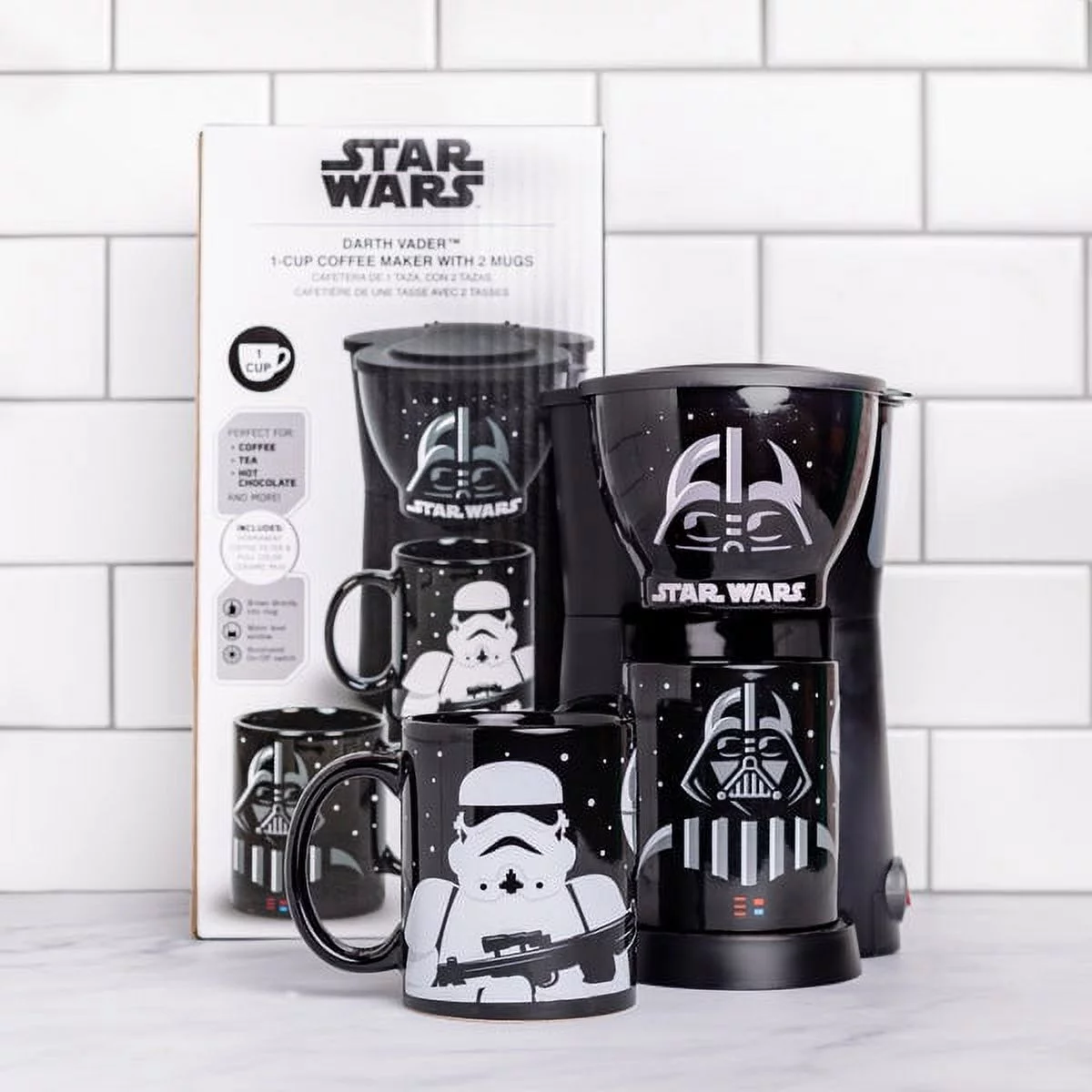 Uncanny Brands Star Wars Darth Vader & Stormtrooper Coffee Maker Set