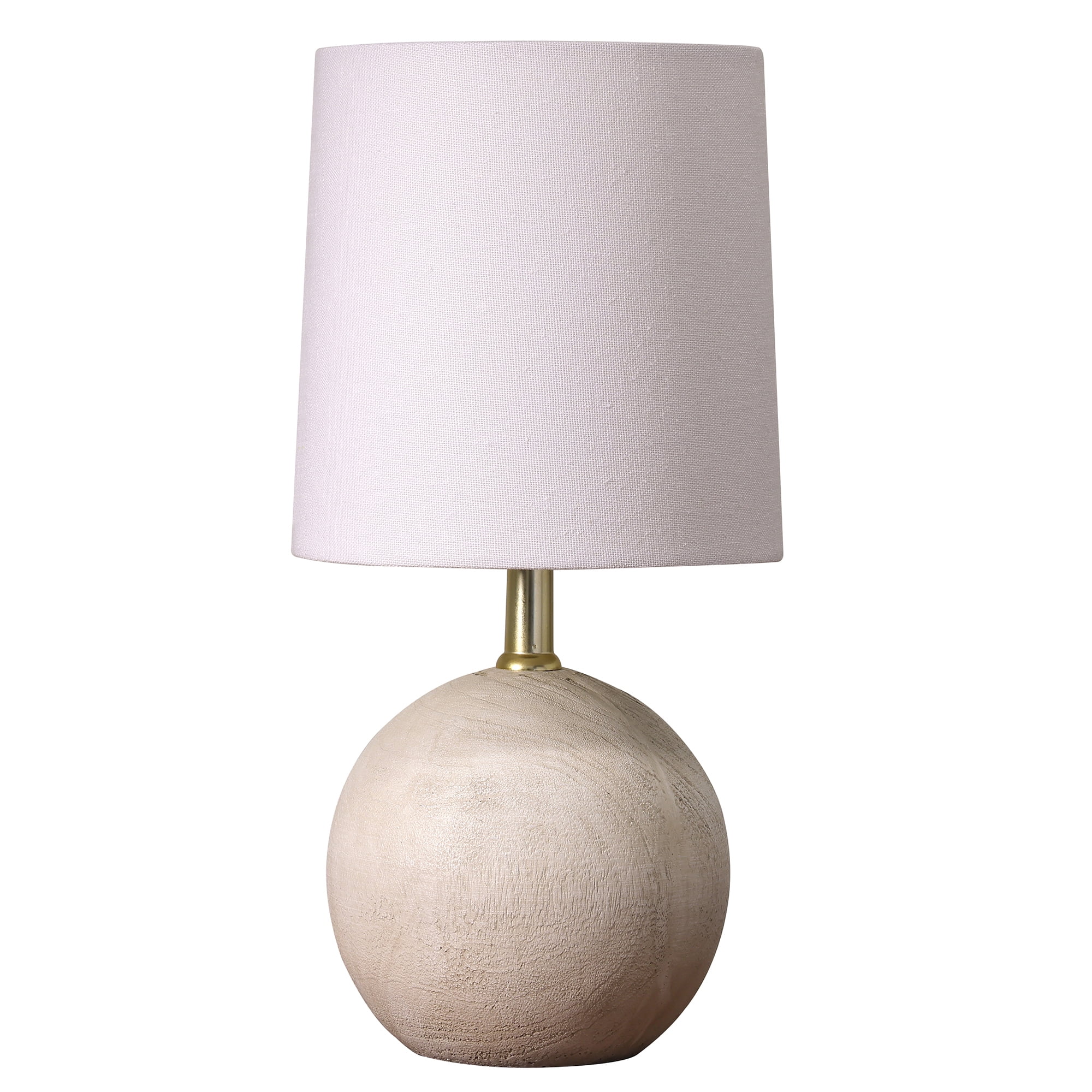 Mainstays Mini Light Natural Grey Resin Table Lamp, 12.75″ H