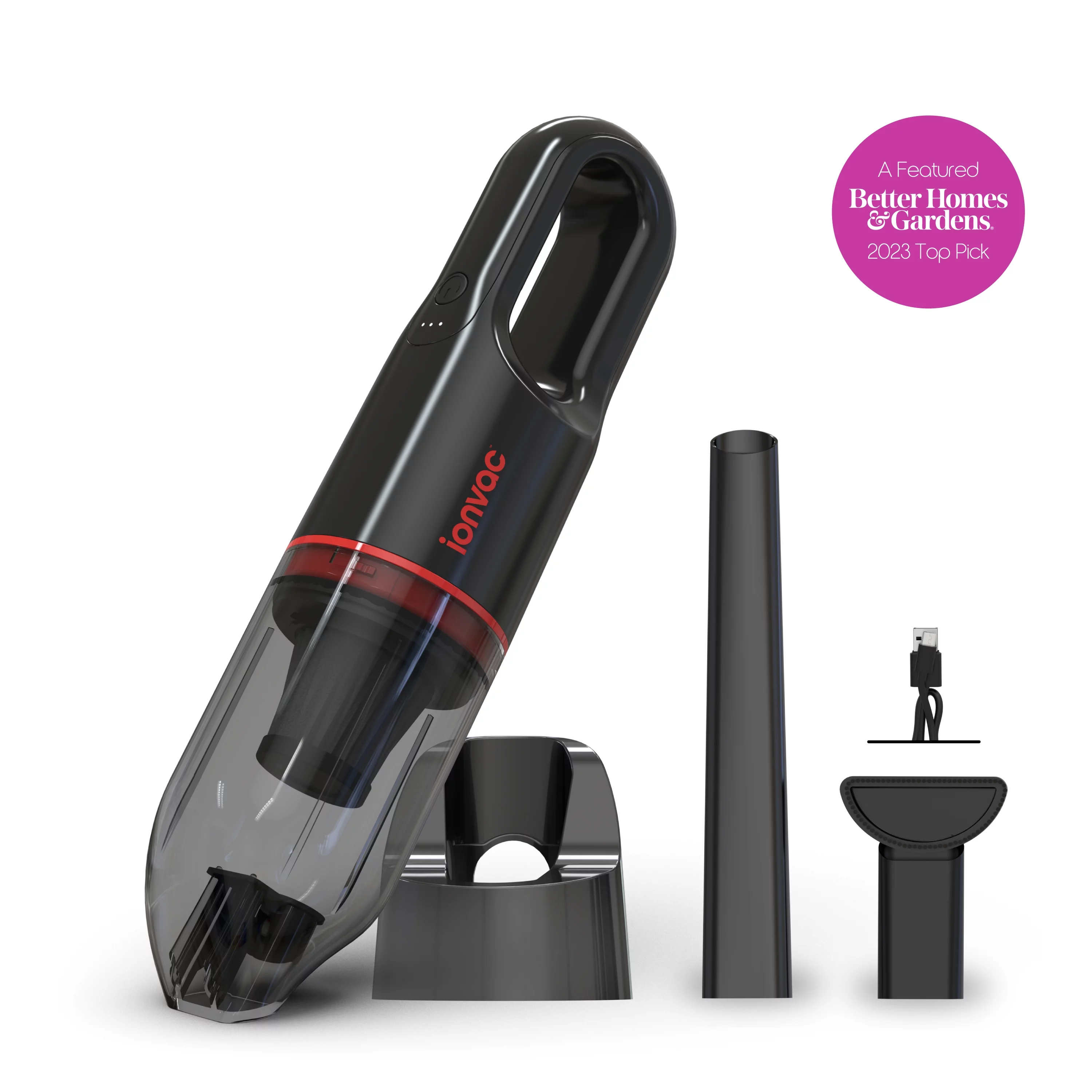 IonVac, Lightweight Handheld Cordless Vacuum Cleaner, USB Charging, Multi-Surface, New