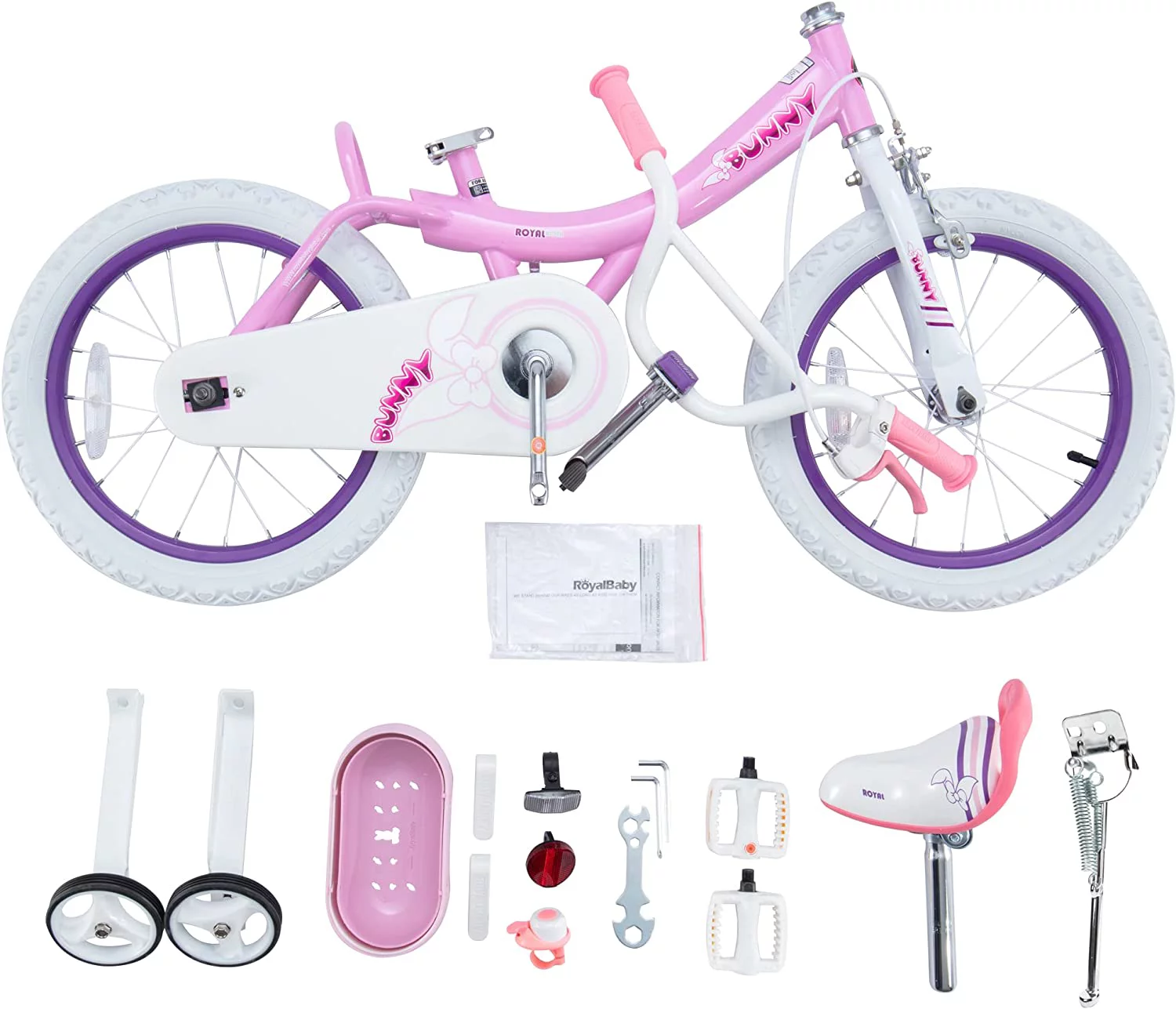 RoyalBaby Bunny 14 inch Girl’s Bicycle Kids Bike for Girls Childrens Bicycle Pink