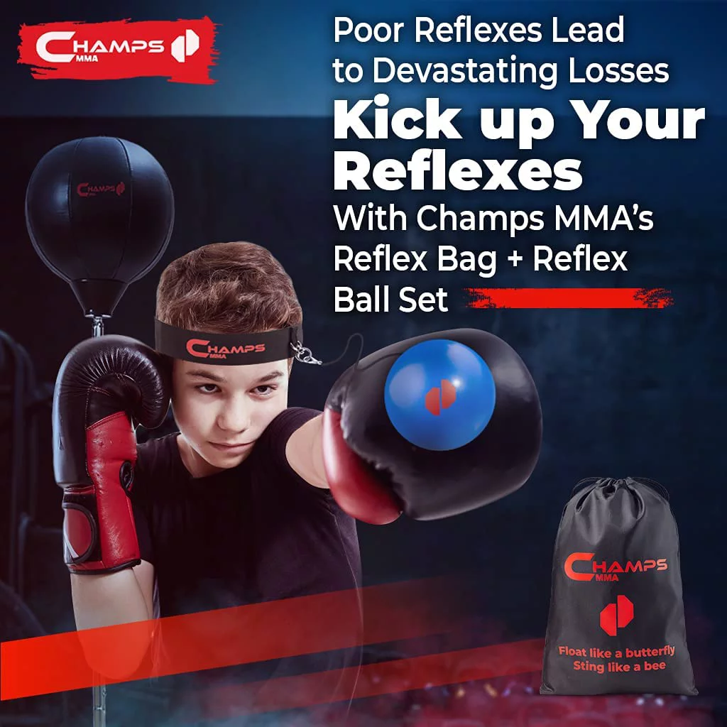 Kids Boxing Punching Reflex Bag With Stand For Ages 6-16