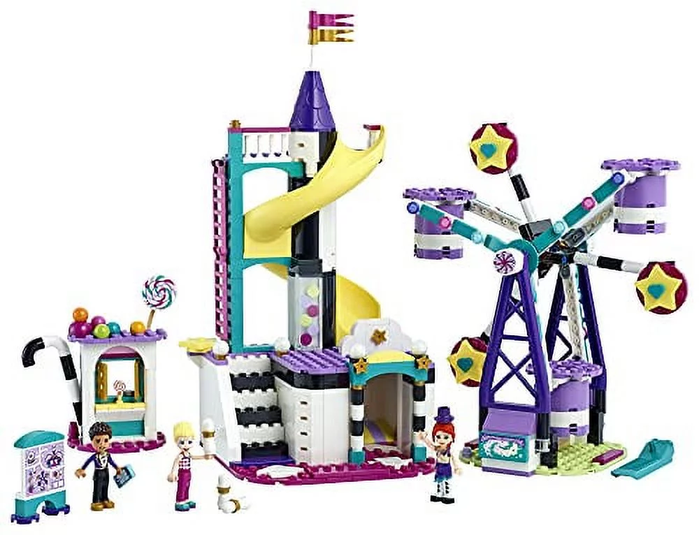 LEGO Friends Magical Ferris Wheel and Slide 41689 Building Kit for Kids Theme Park with 3 Mini-Dolls; New 2021 (545 Pieces)