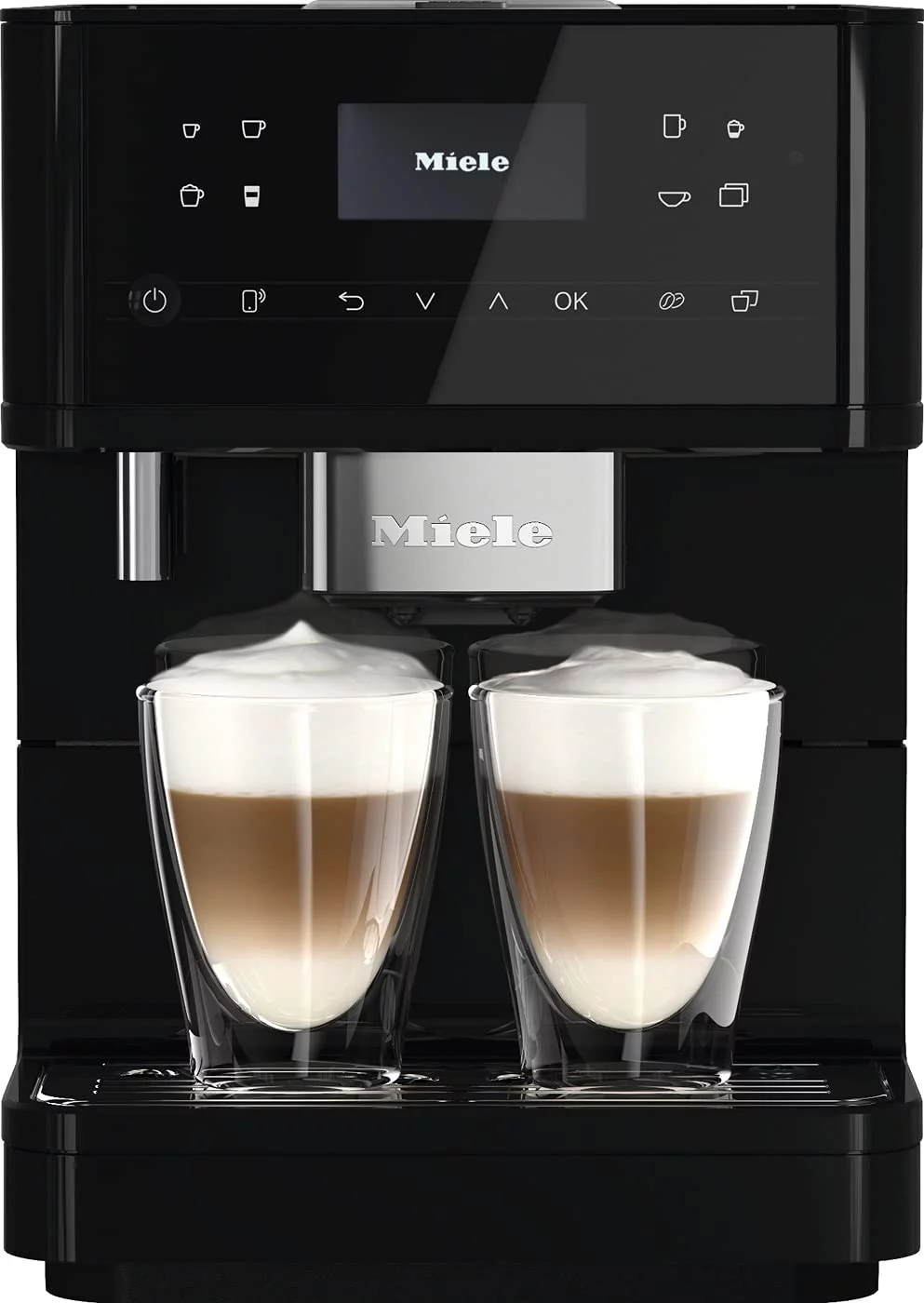 Miele NEW CM 6160 MilkPerfection Automatic Wifi Coffee Maker & Espresso Machine Combo, Obsidian Black – Grinder, Milk Frother