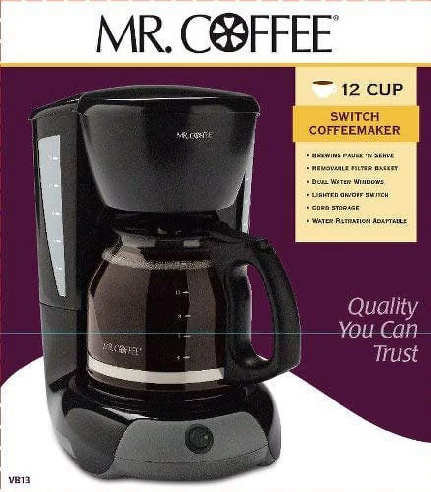 Mr. Coffee VB12  12-Cup Switch Coffeemaker, White