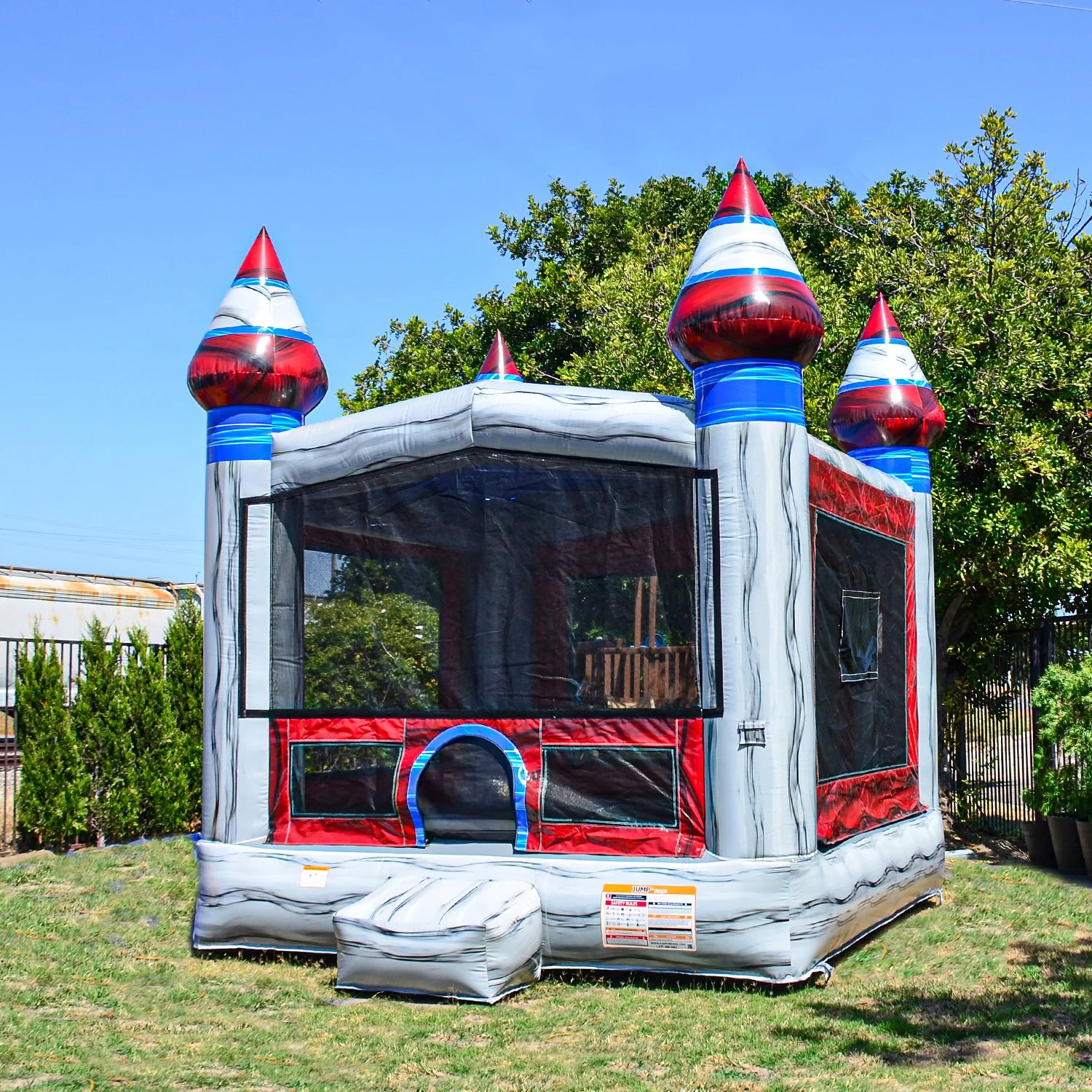 JumpOrange Titanium Castle Commercial Grade Bounce House with Blower for Kids and Adults