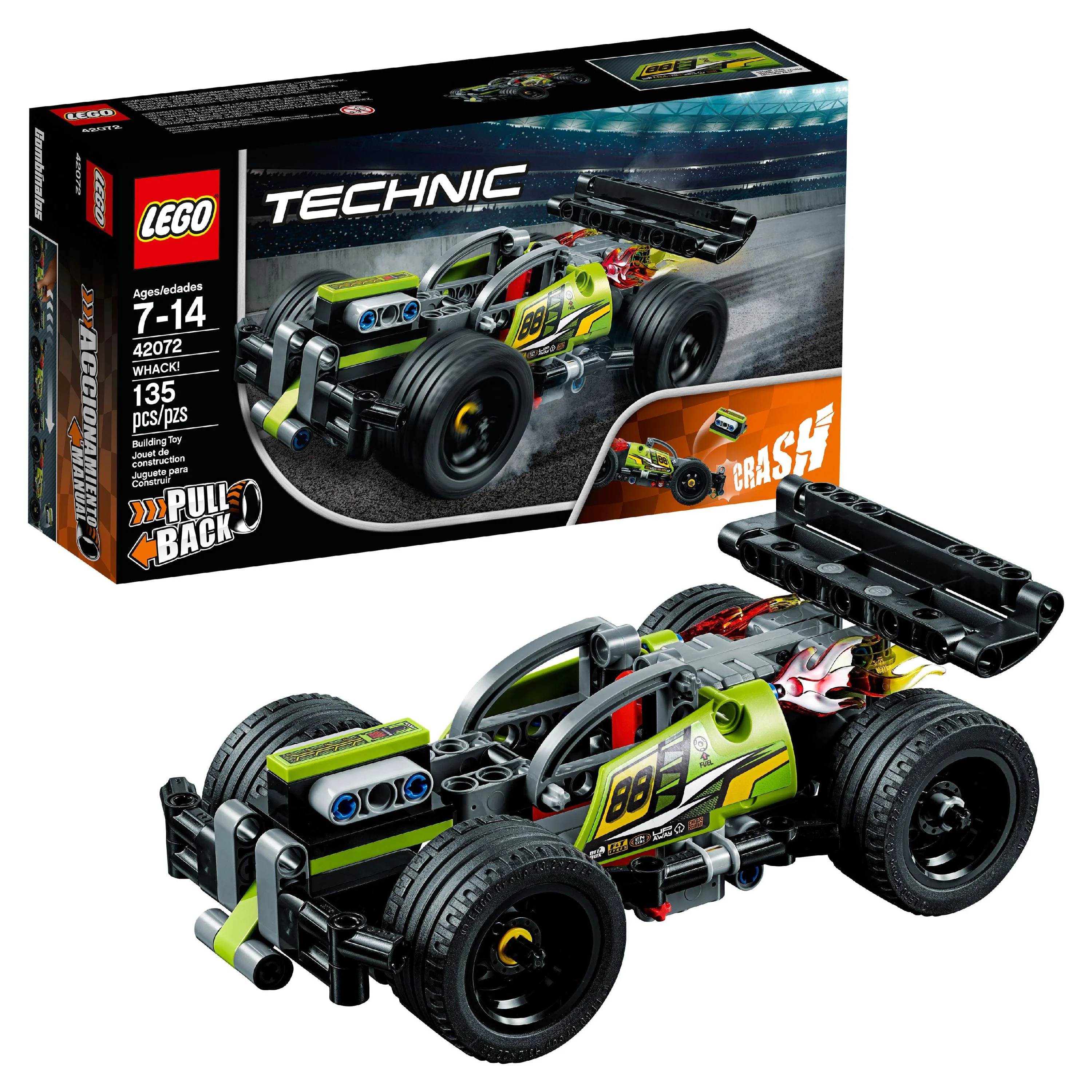 LEGO Technic WHACK! 42072 Building Kit with Stunt Car (135 Pieces)