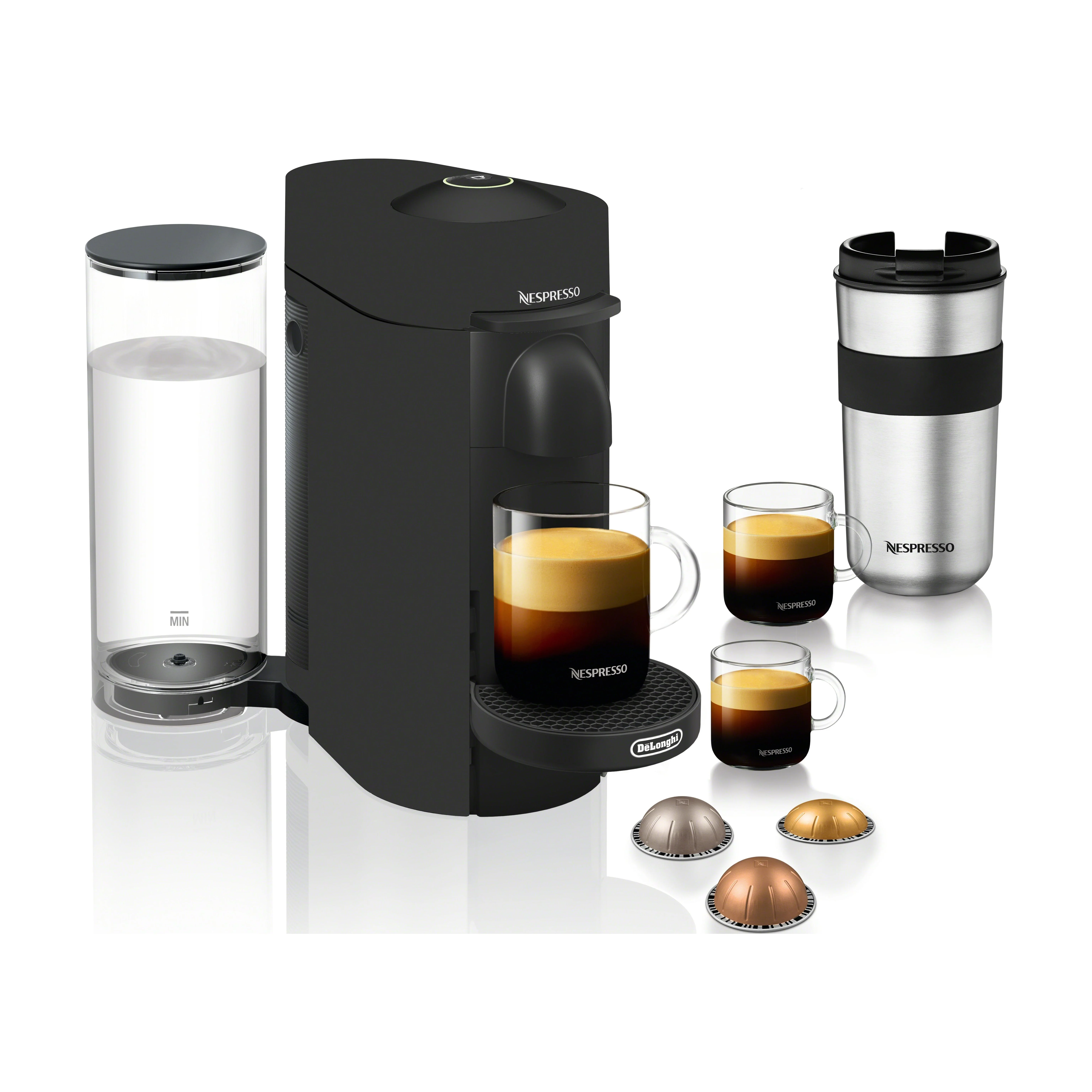 Nespresso VertuoPlus New Coffee and Espresso Machine by De’longhi, Limited Edition, Black Matte