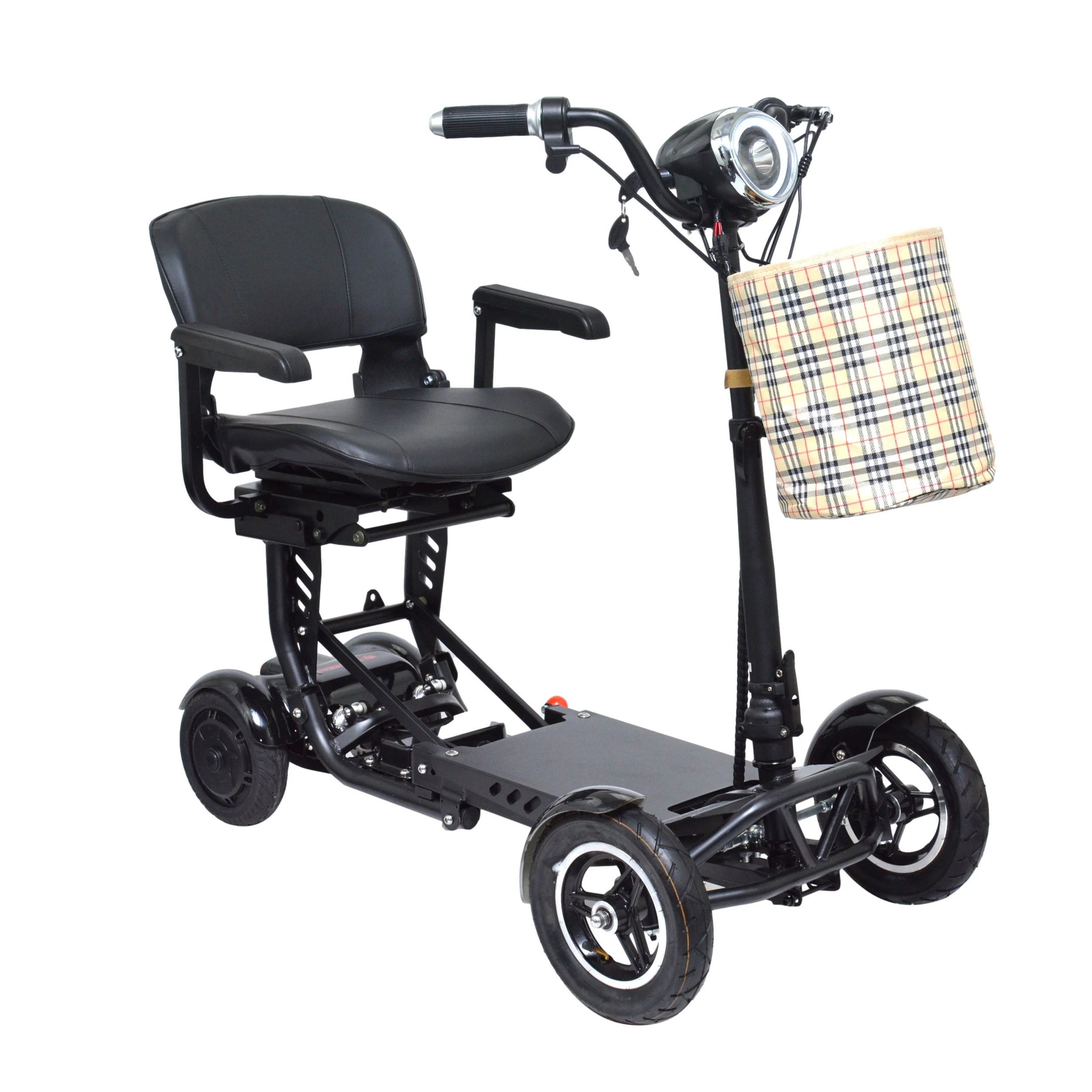 Compact Electric Scooter for Adults and Seniors, Adjustable Seat Padded Armrests