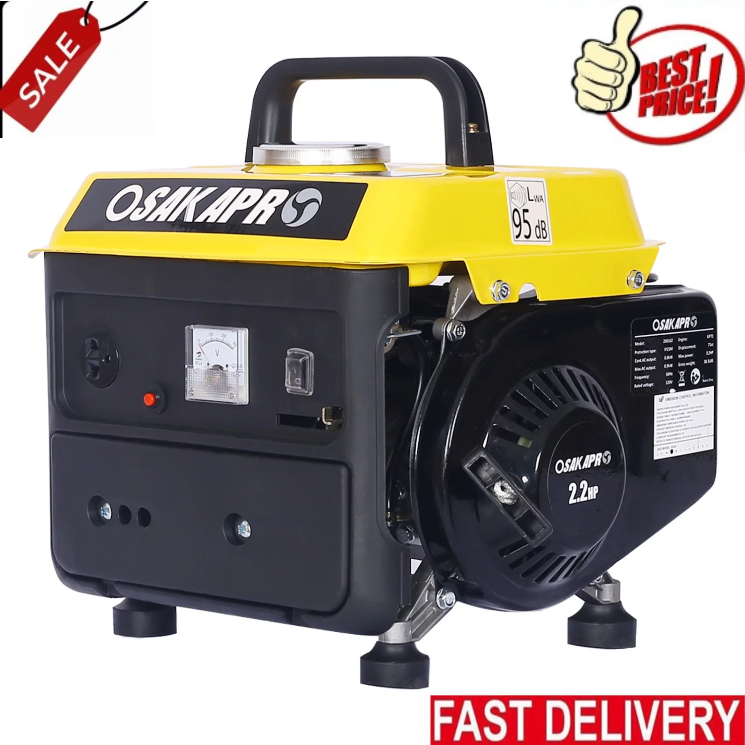 US IN STOCK Portable Generator, Outdoor generator Low Noise, Gas Powered Generator,Generators for Home Use