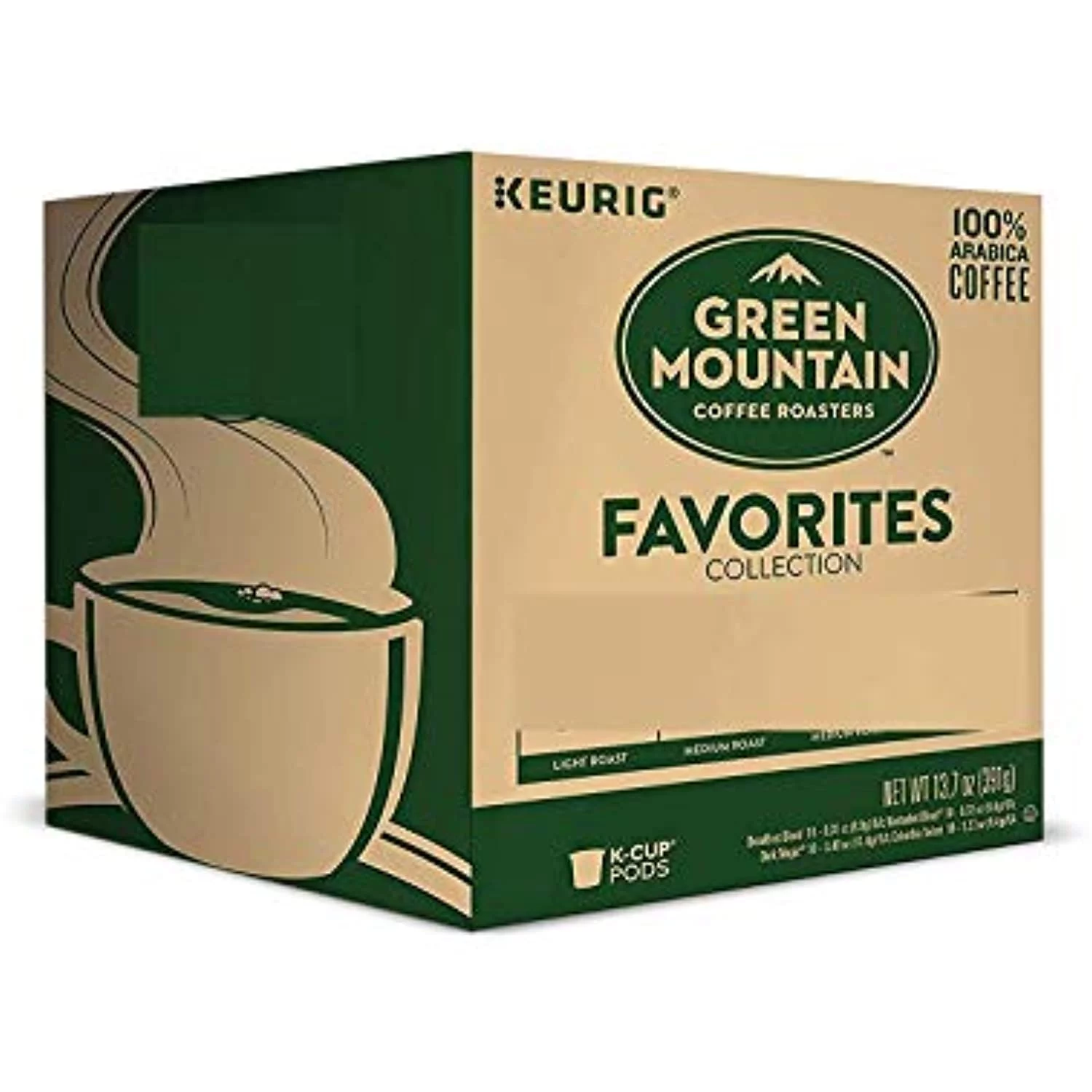 Green Mountain Coffee Pods K-Cups For Keurig Machines Flavored K Cup (All Count Fresh Capsules) Light / Medium / Dark Roast Long Expiry All Flavors (22 K-Cups Variety Regular Coffee)