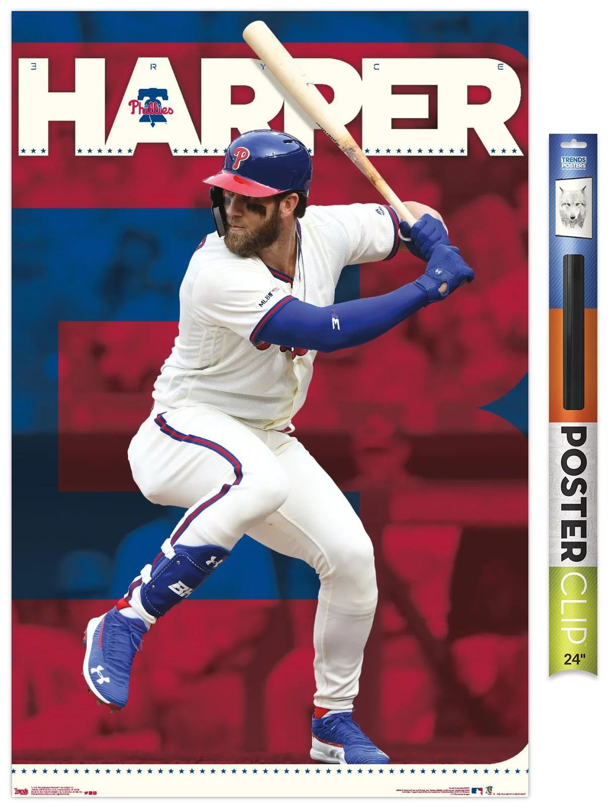 MLB Philadelphia Phillies – Bryce Harper Wall Poster, 22.375″ x 34″