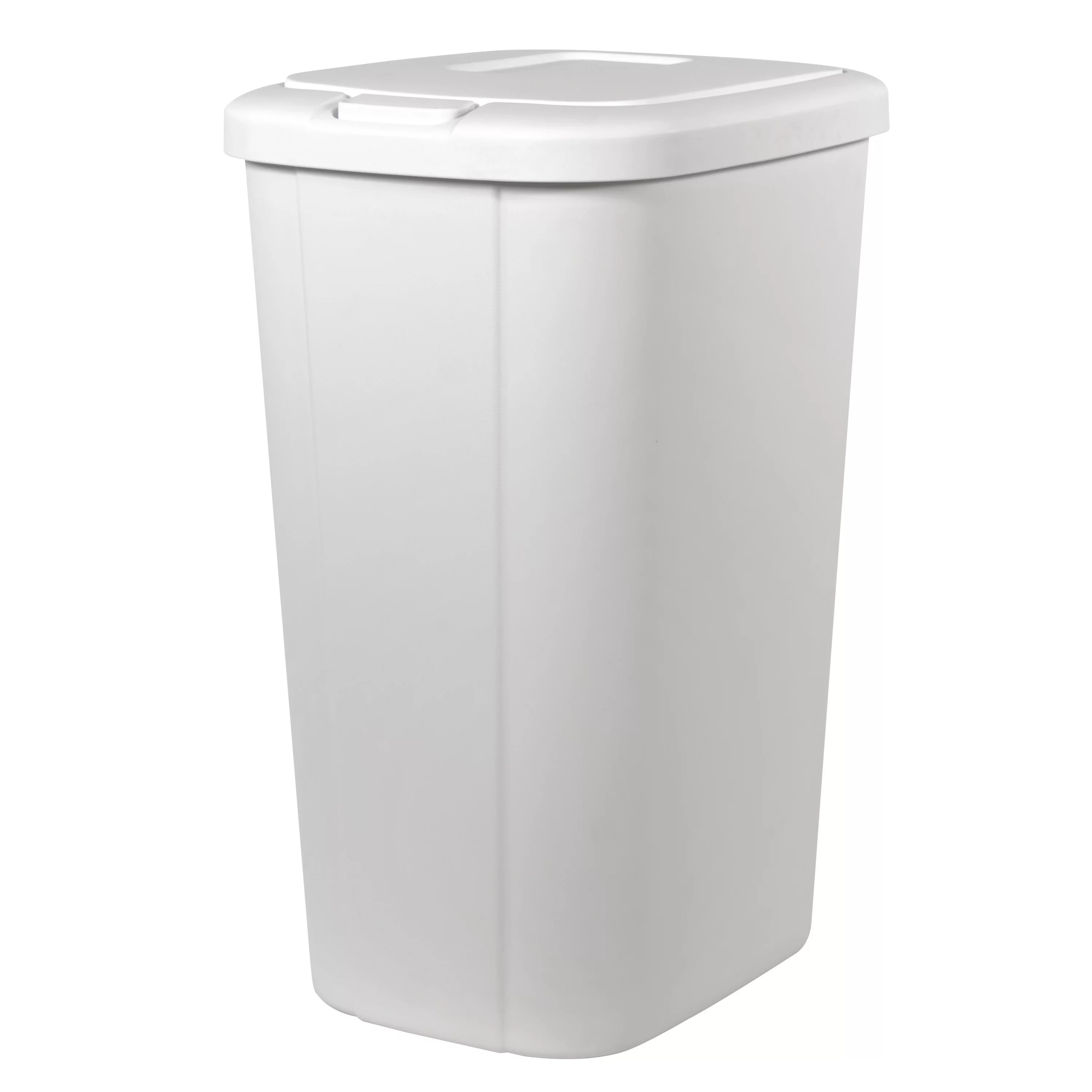 Hefty 13.3 Gallon Trash Can, Plastic Touch Top Kitchen Trash Can, Black