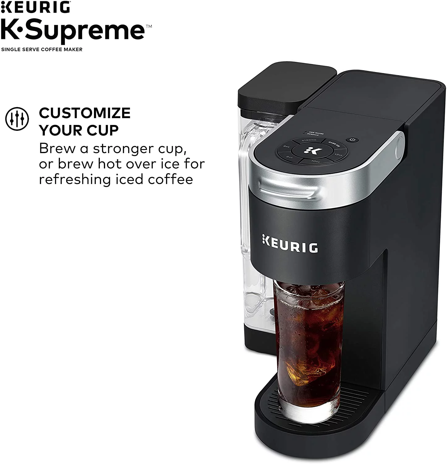 Keurig K-Supreme Single Serve K-Cup Pod Coffee Maker, MultiStream Technology, Black