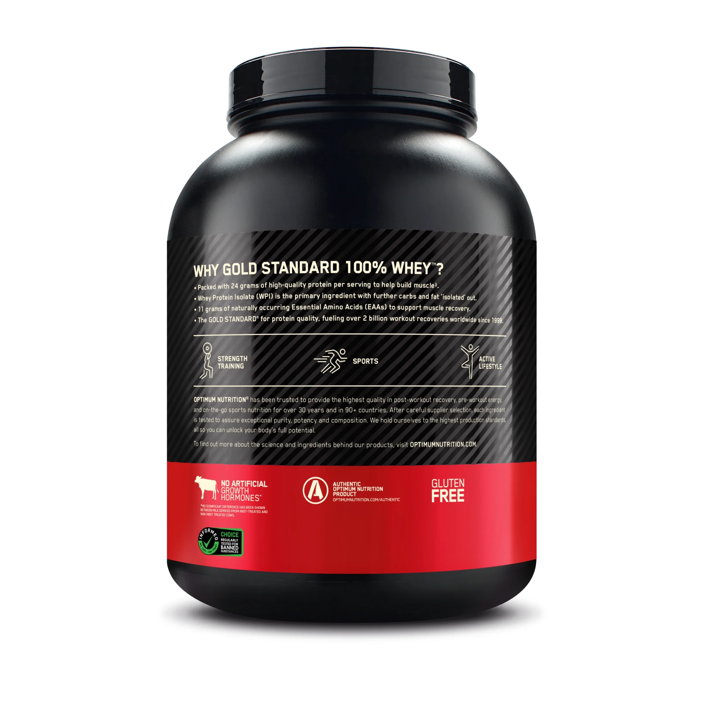 Optimum Nutrition, Gold Standard 100% Whey Protein Powder, Double Rich Chocolate, 58 Servings