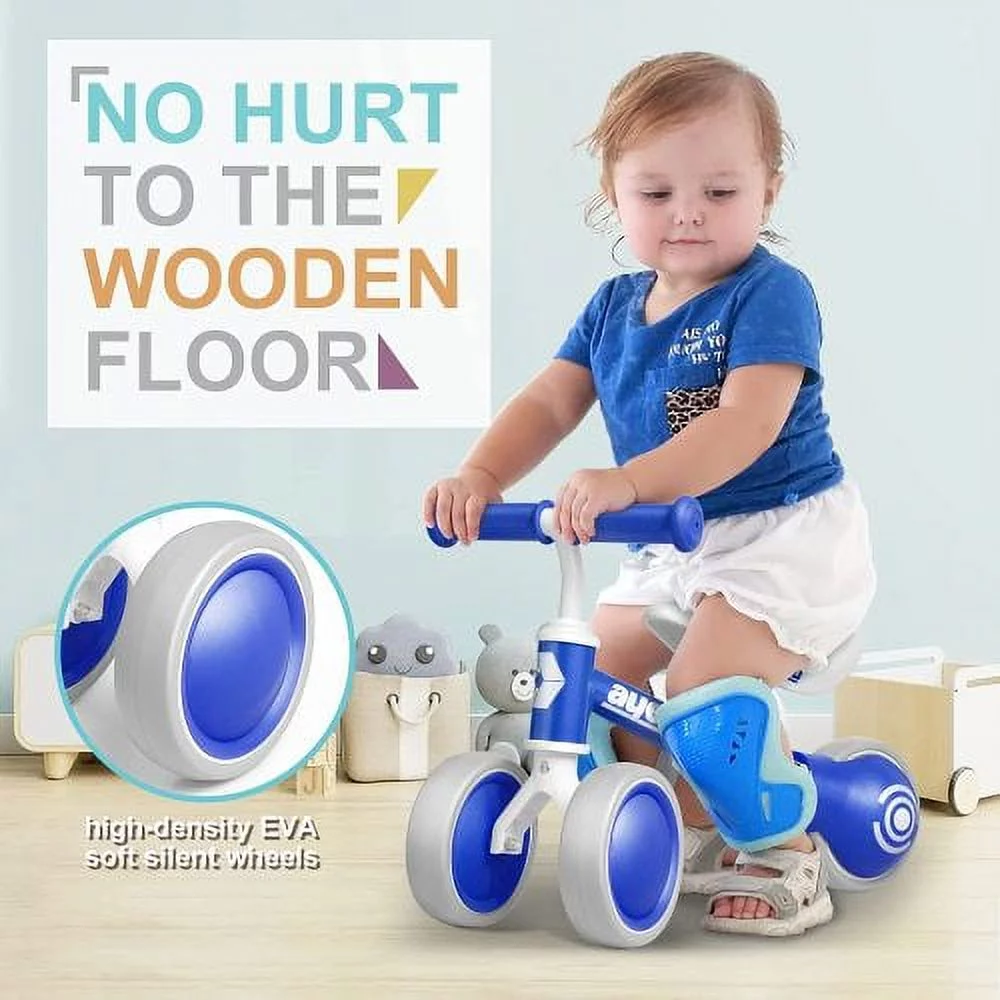 FUNAP Baby Balance Bike, Balance Bike for 1-2 Year Old Kids Boys and Girls, Baby Walker Ride on Bike 12 24 Months, Toddler Bike 1st First Birthday Gifts Baby Toys(Blue)