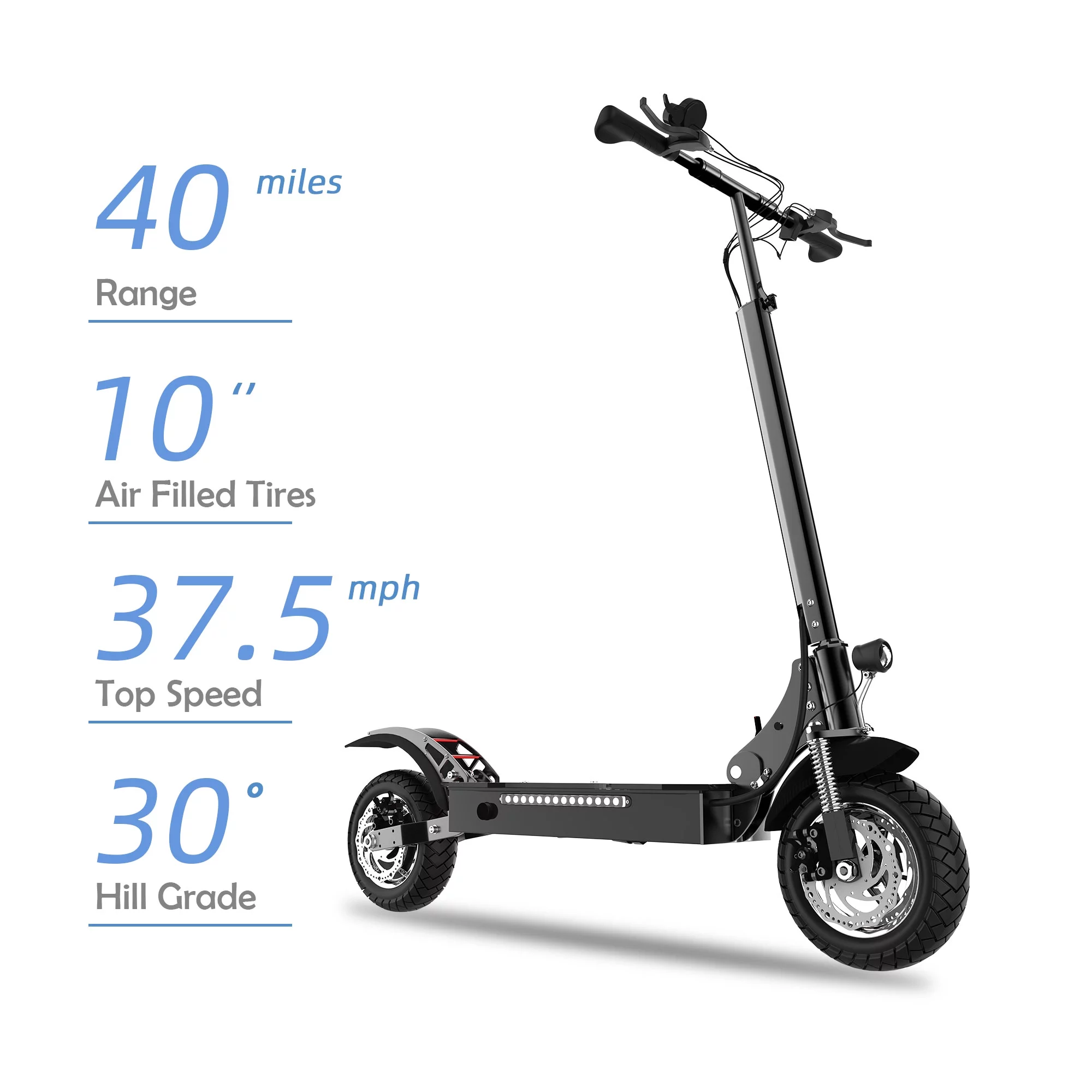 JUESHI Electric Scooter for Adults 37.5 MPH Top Speed 40Miles Long Range