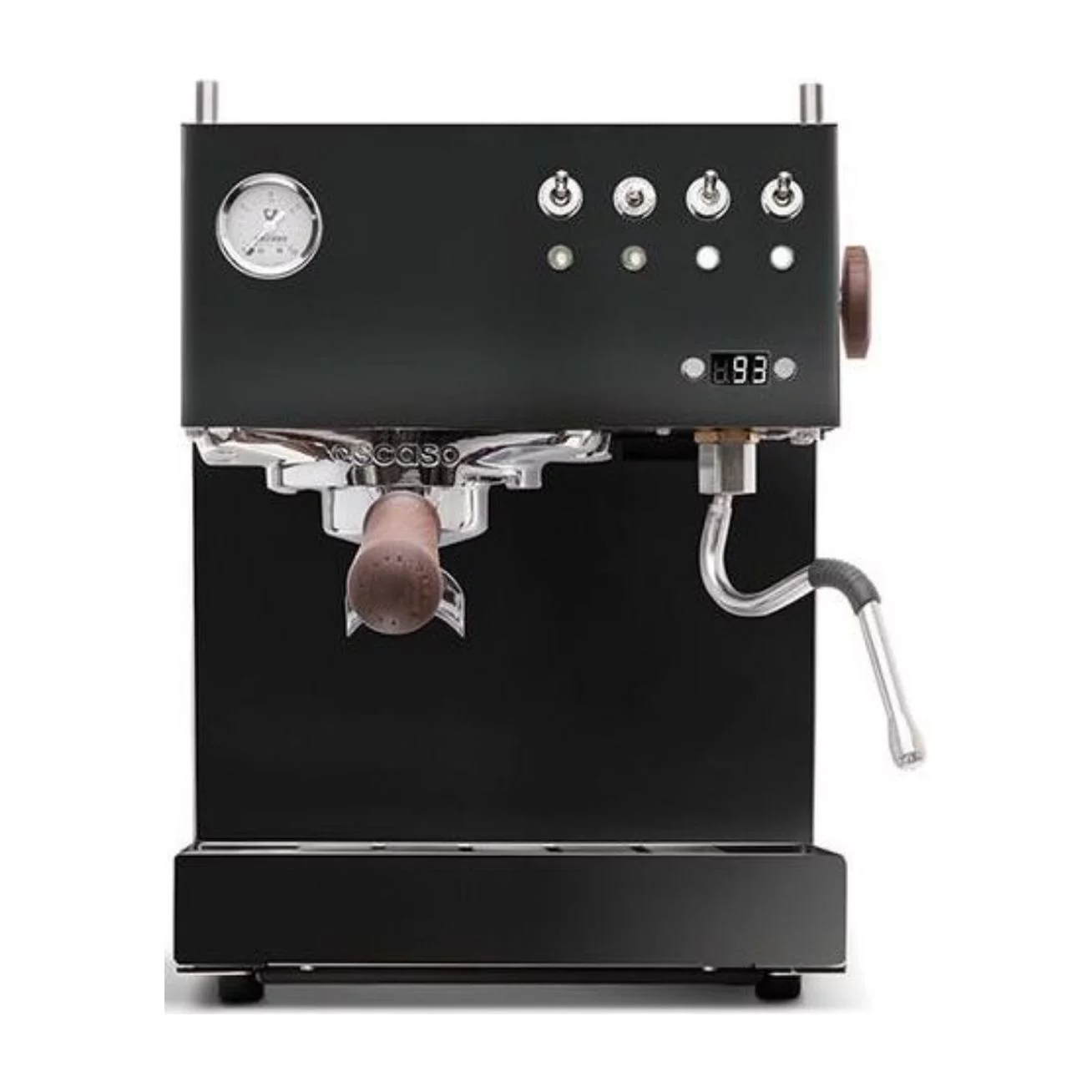 Ascaso Steel Duo Espresso Machine – Black and Walnut