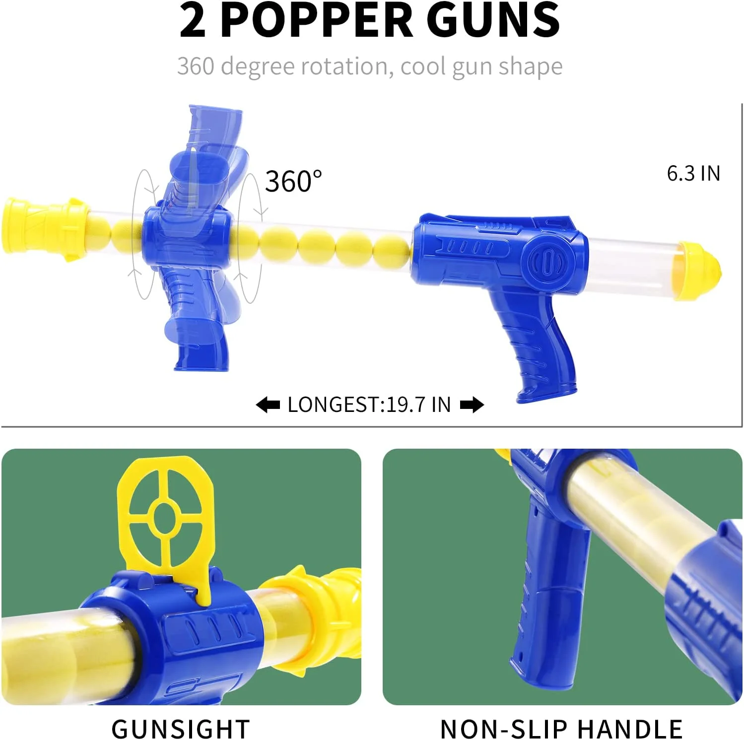 Duck Shooting Toys for Kids 3-5 Years, Toy Popper Gun with Electric Movable Target, Interactive Competition Game Gift for Boys and Girls