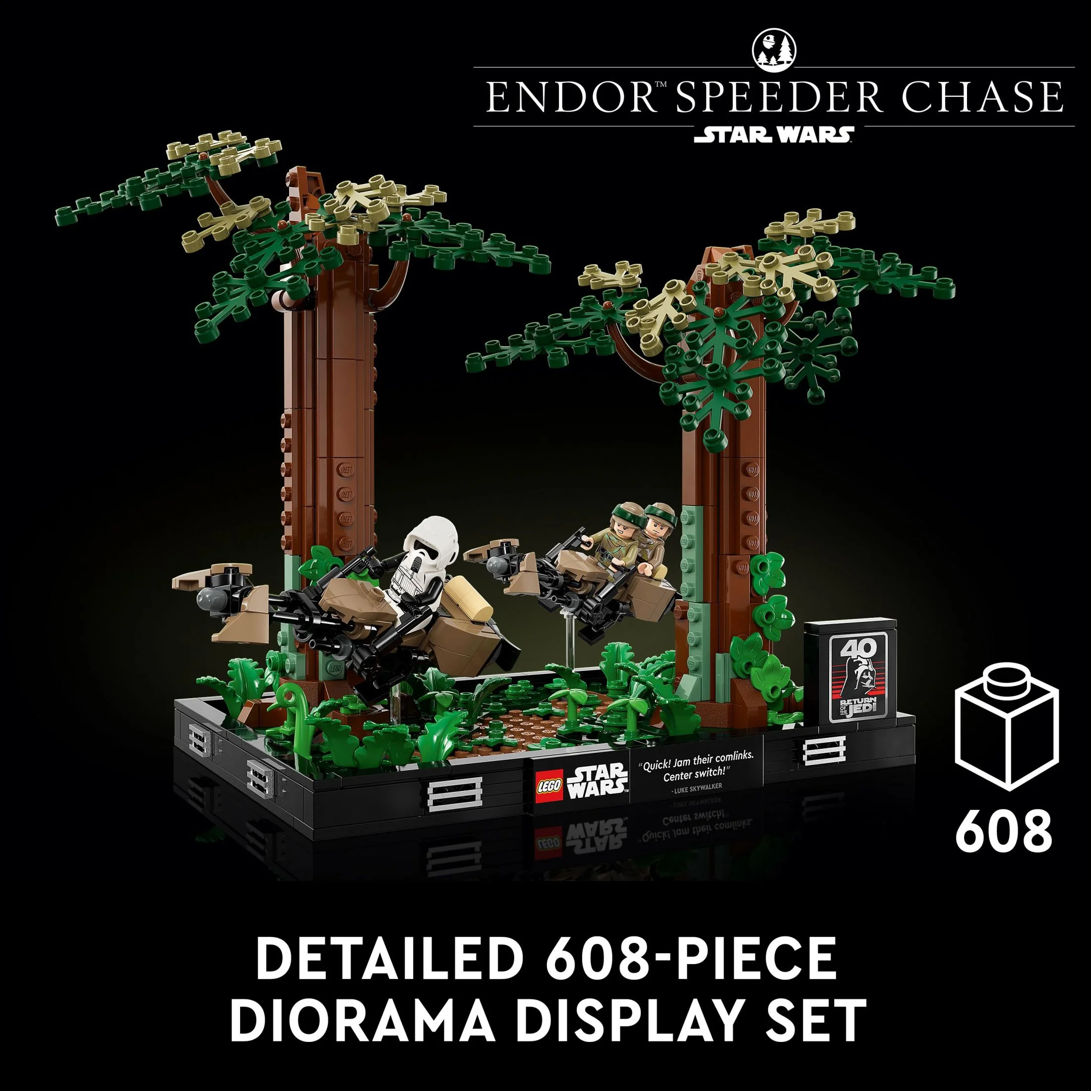 LEGO Star Wars Endor Speeder Chase Diorama 75353 Collectible Gift for Star Wars Fans