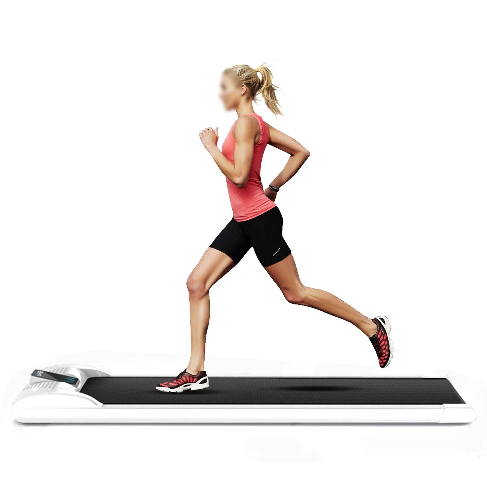 ZhdnBhnos Electric Treadmill Portable Under-Desk Walking Pad Home Office Fitness Exercise Running Machine 1-6KM/H