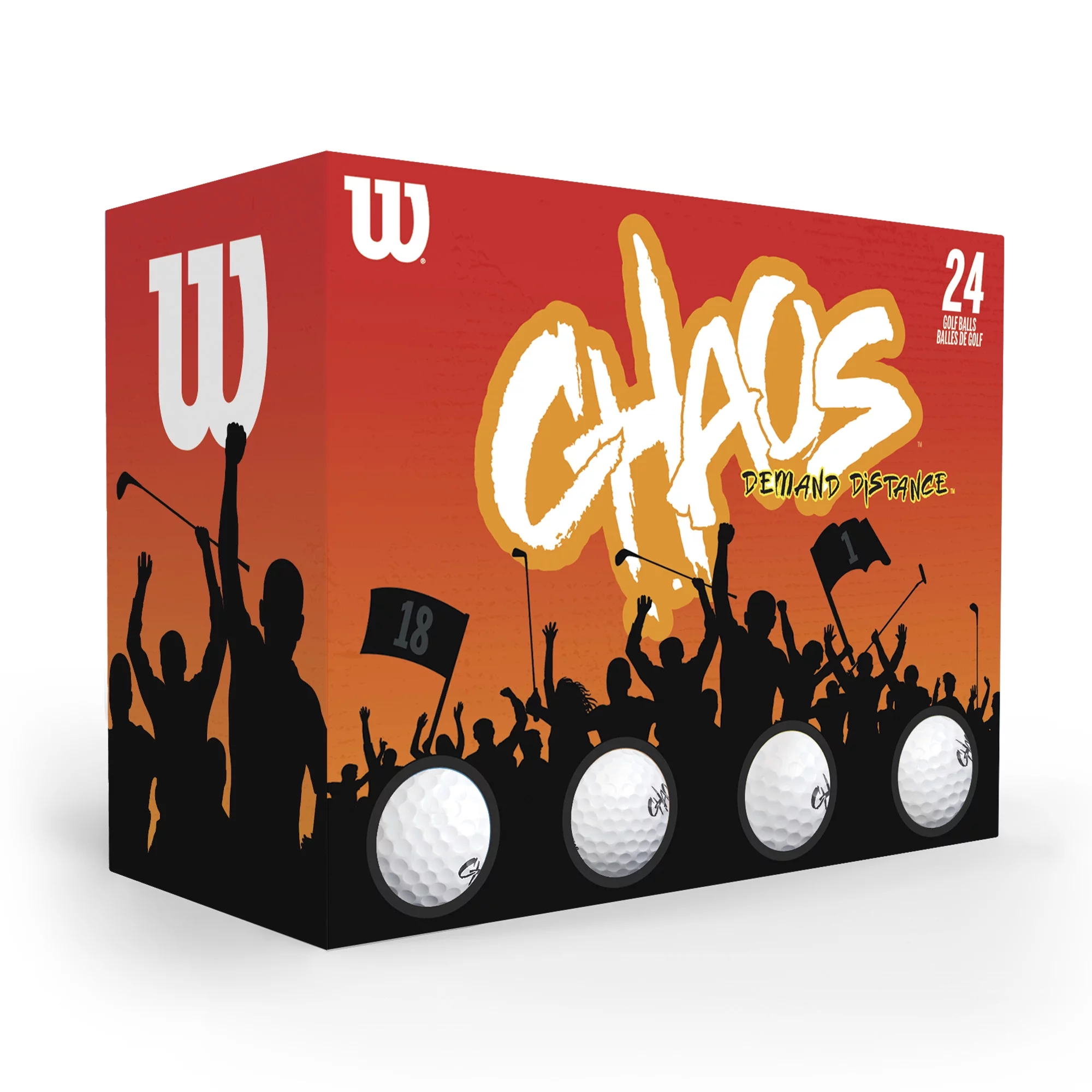 Wilson Chaos Golf Balls, White – 24-Pack