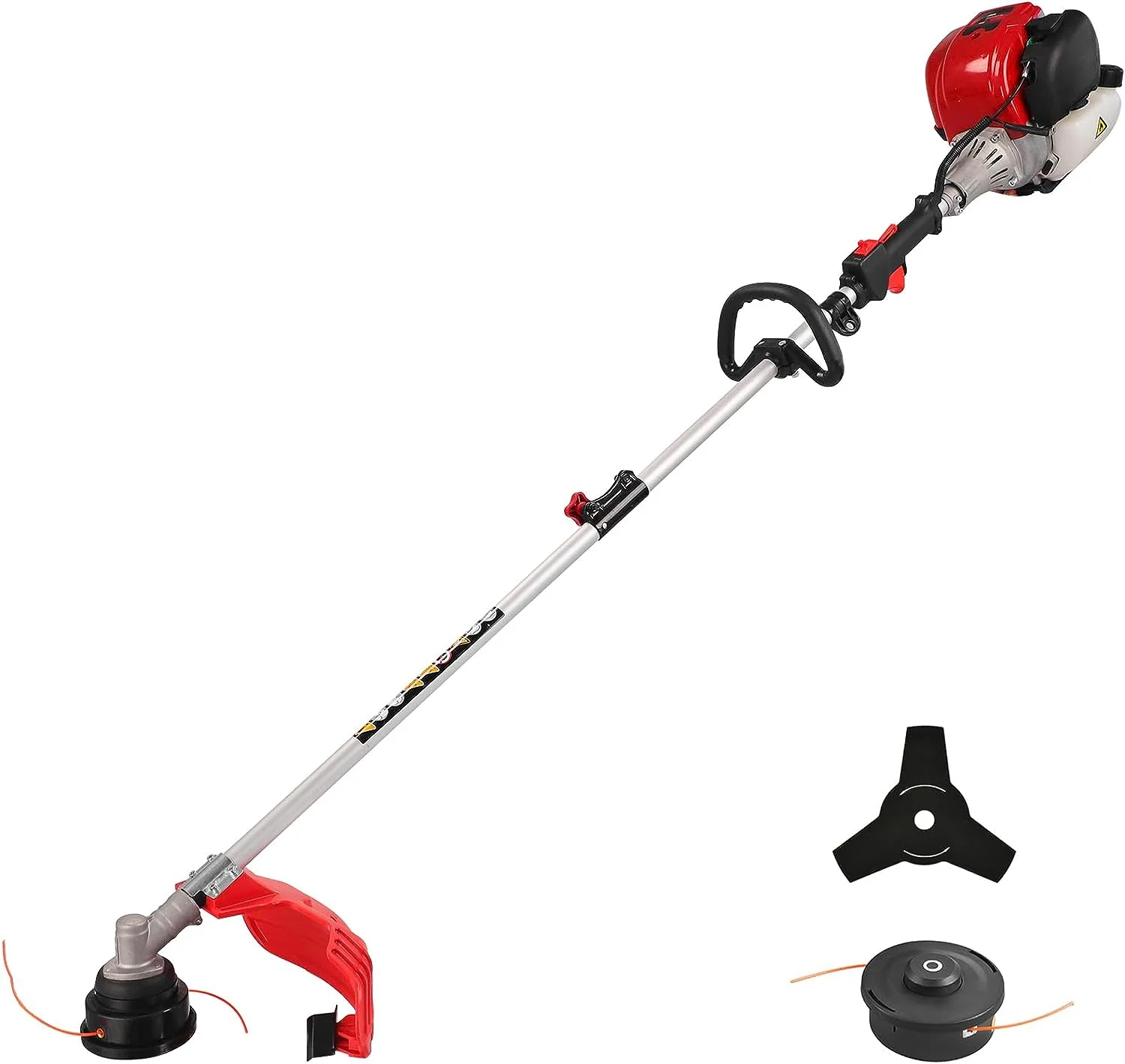 PowerSmart 4-Cycle 31cc 15lb Straight Shaft Gas String Trimmer Weed Wacker and Brush Cutter for Lawns and Grass