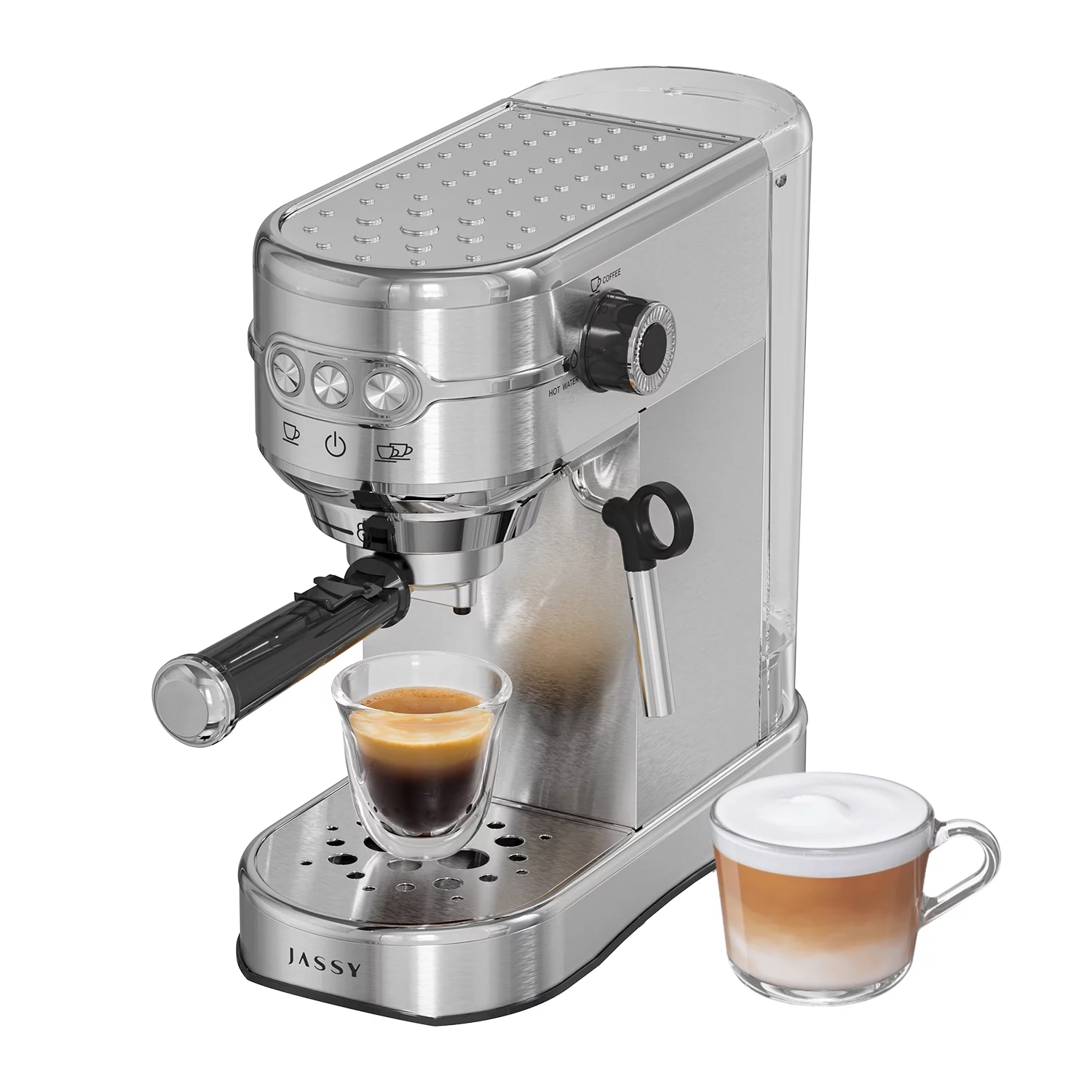 Espresso Coffee Maker 20 Bar Cappuccino Coffee Machine with Milk Frother for Espresso/Cappuccino/Latte/Mocha for Home Brewing with 35 oz Removable Water Tank/1450W