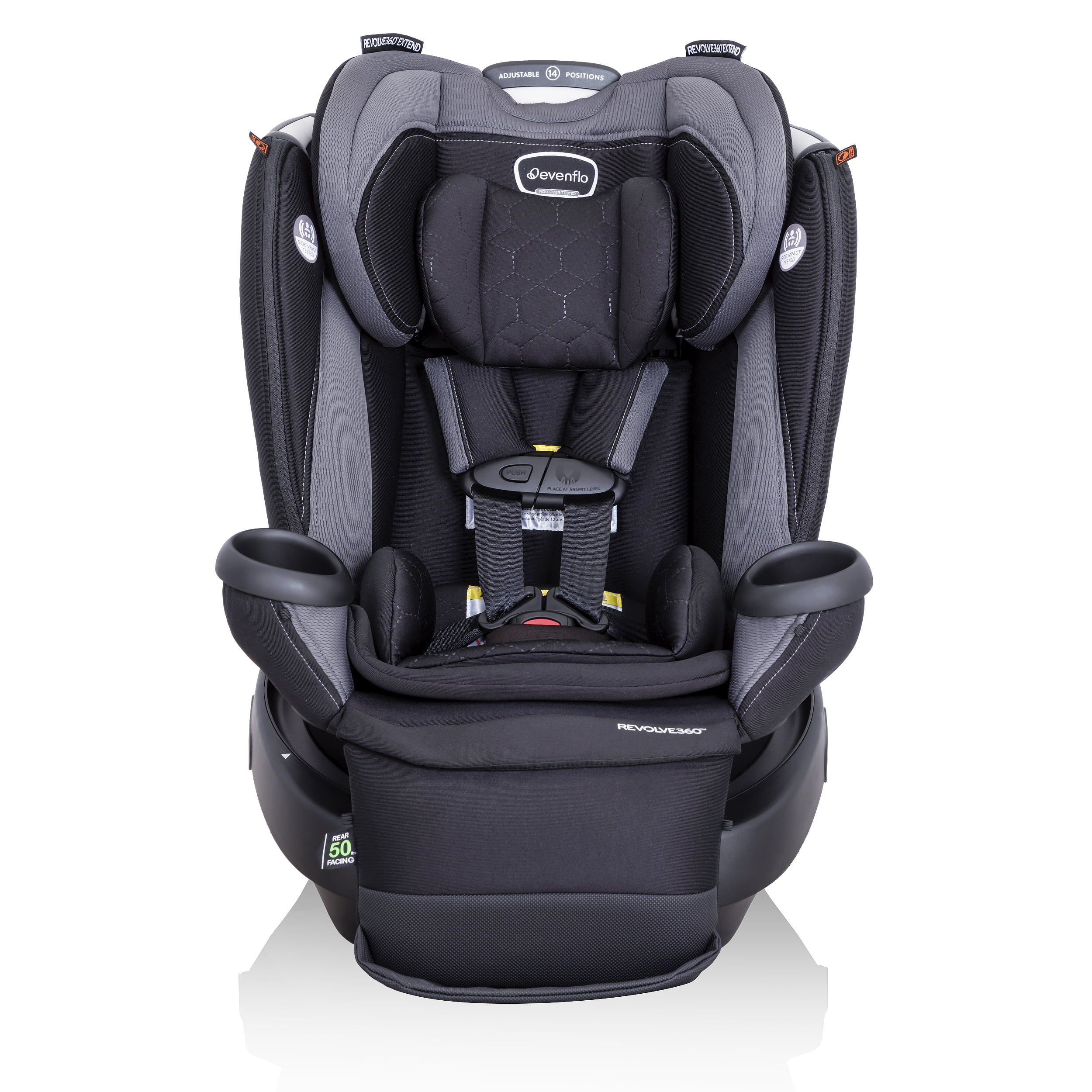 Revolve360 Extend All-in-One Rotational Car Seat with Quick Clean Cover (Rowe Pink)