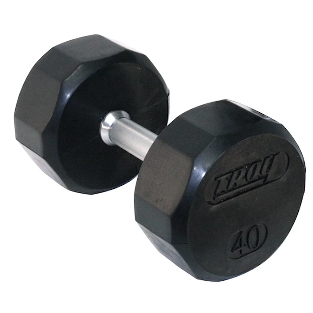 Troy 5-100 lb. Rubber Dumbbell Set 12-Sided (Commercial)