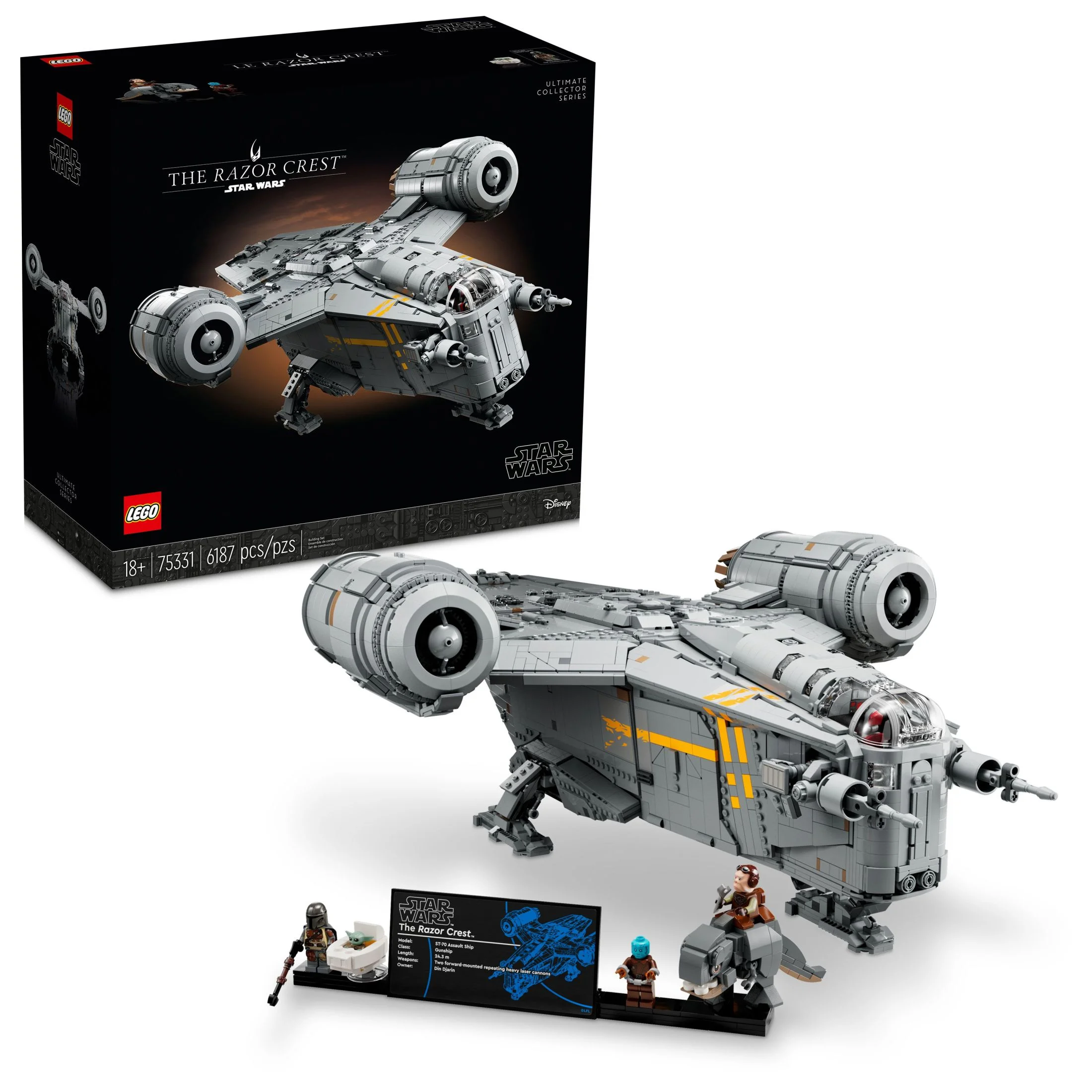 LEGO Star Wars The Razor Crest UCS Starship Set, May the 4th Collectible Model Kit for Adults, Iconic Mandalorian Memorabilia, Great Gift for Star Wars Fans, 75331