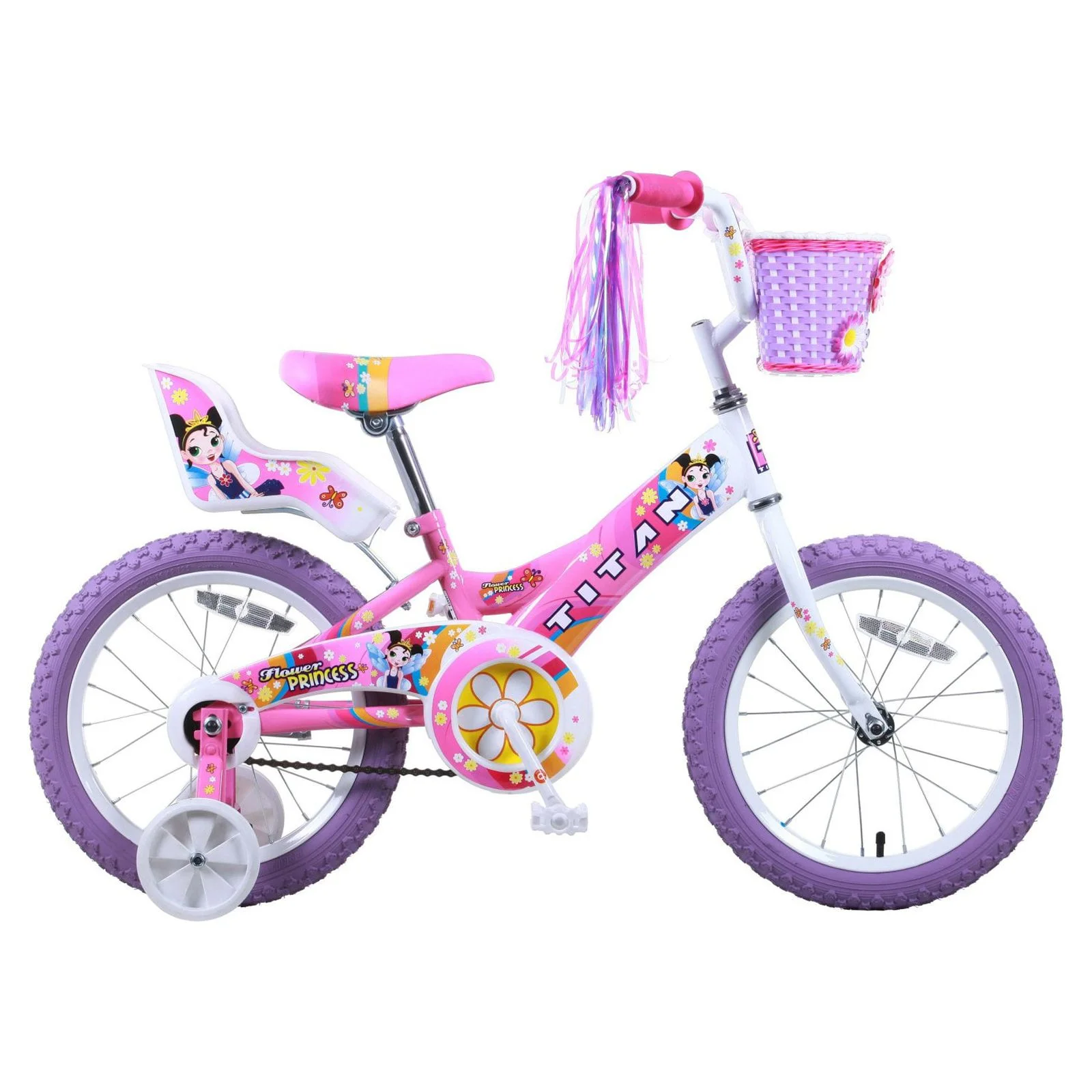 Titan 16 In. Flower Princess Girls BMX Bike