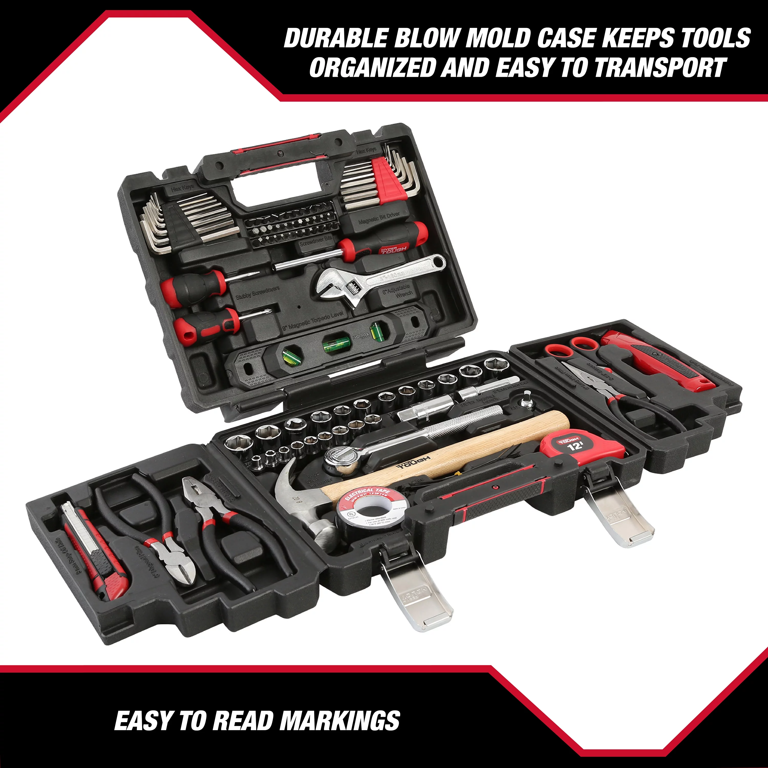 Hyper Tough 118-Piece Tool Set for Home Repairs, Model 7003