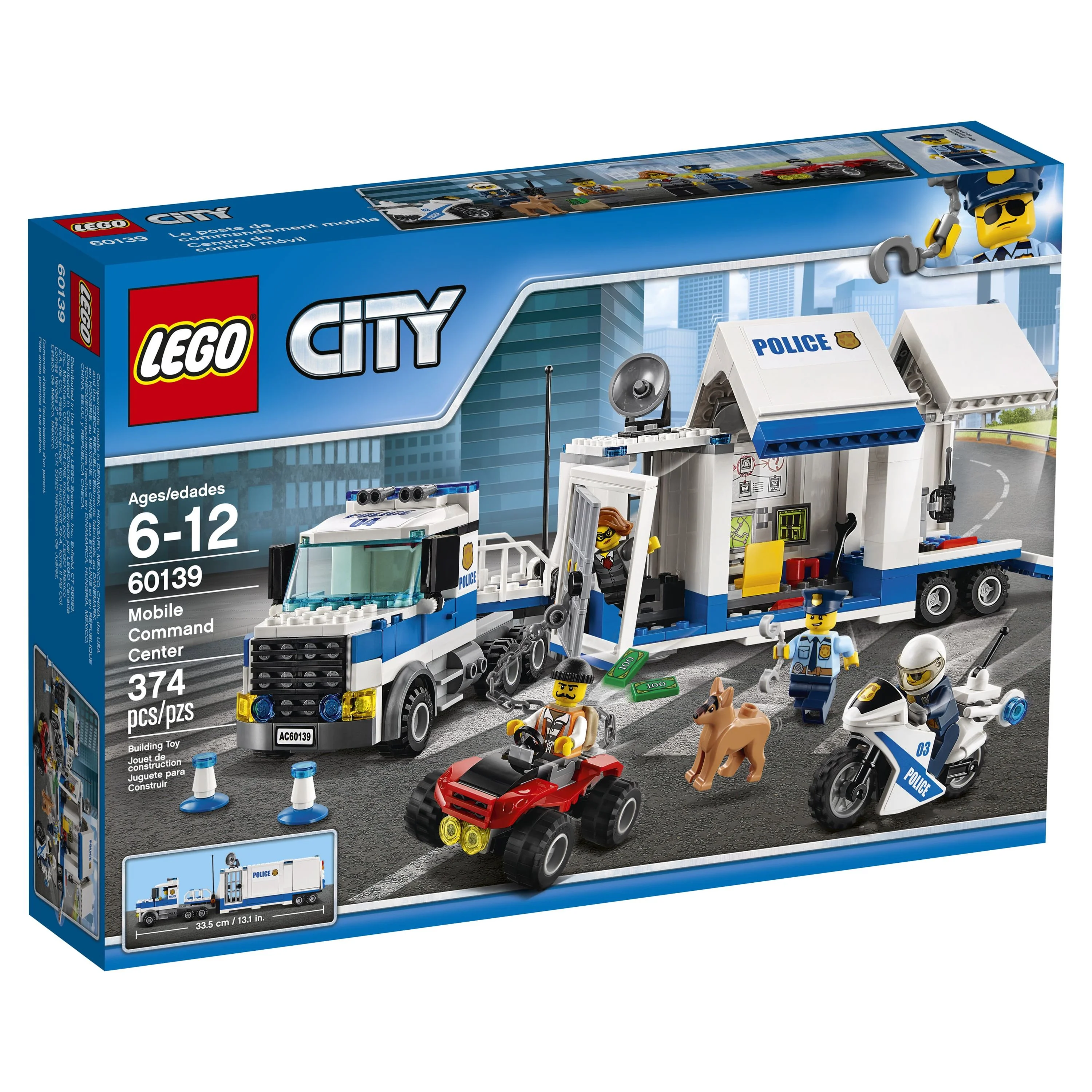 LEGO City Police Mobile Command Center 60139 (374 Pieces)