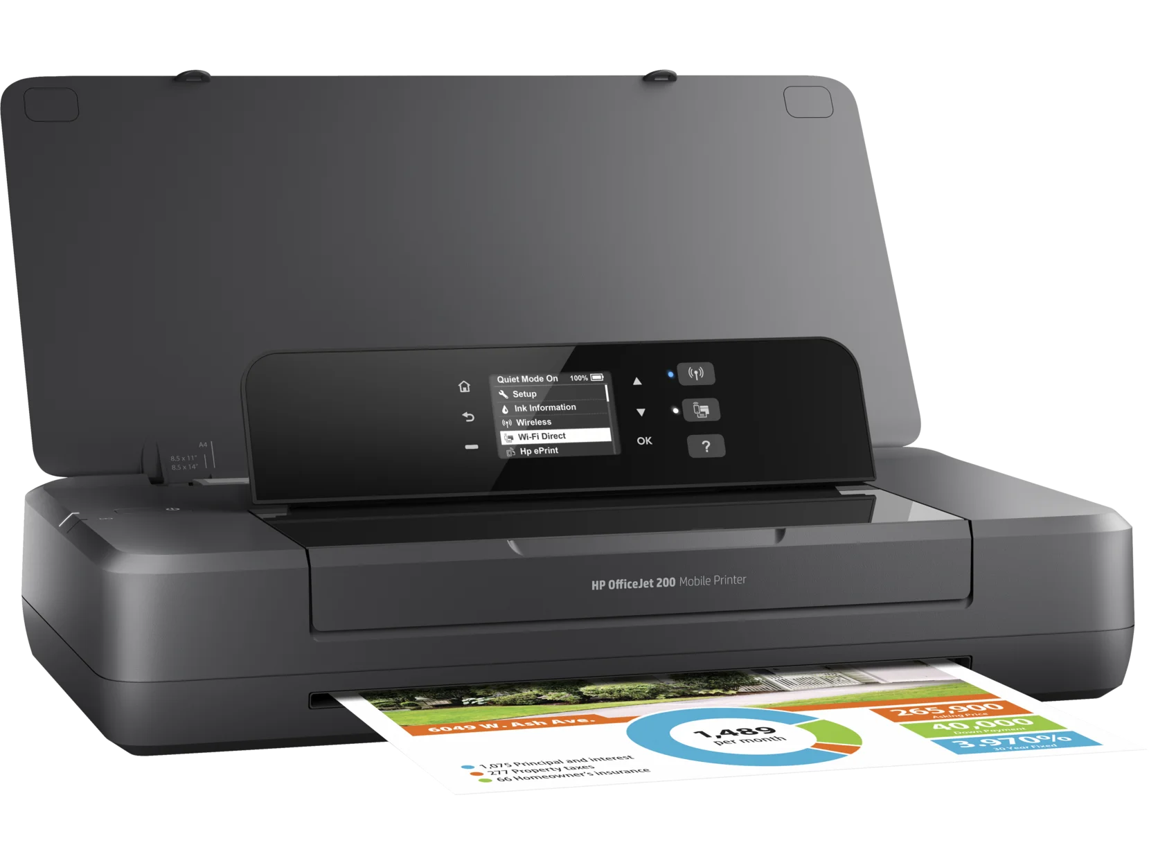 HP Officejet 200 Inkjet Color Mobile Printer, CZ993A