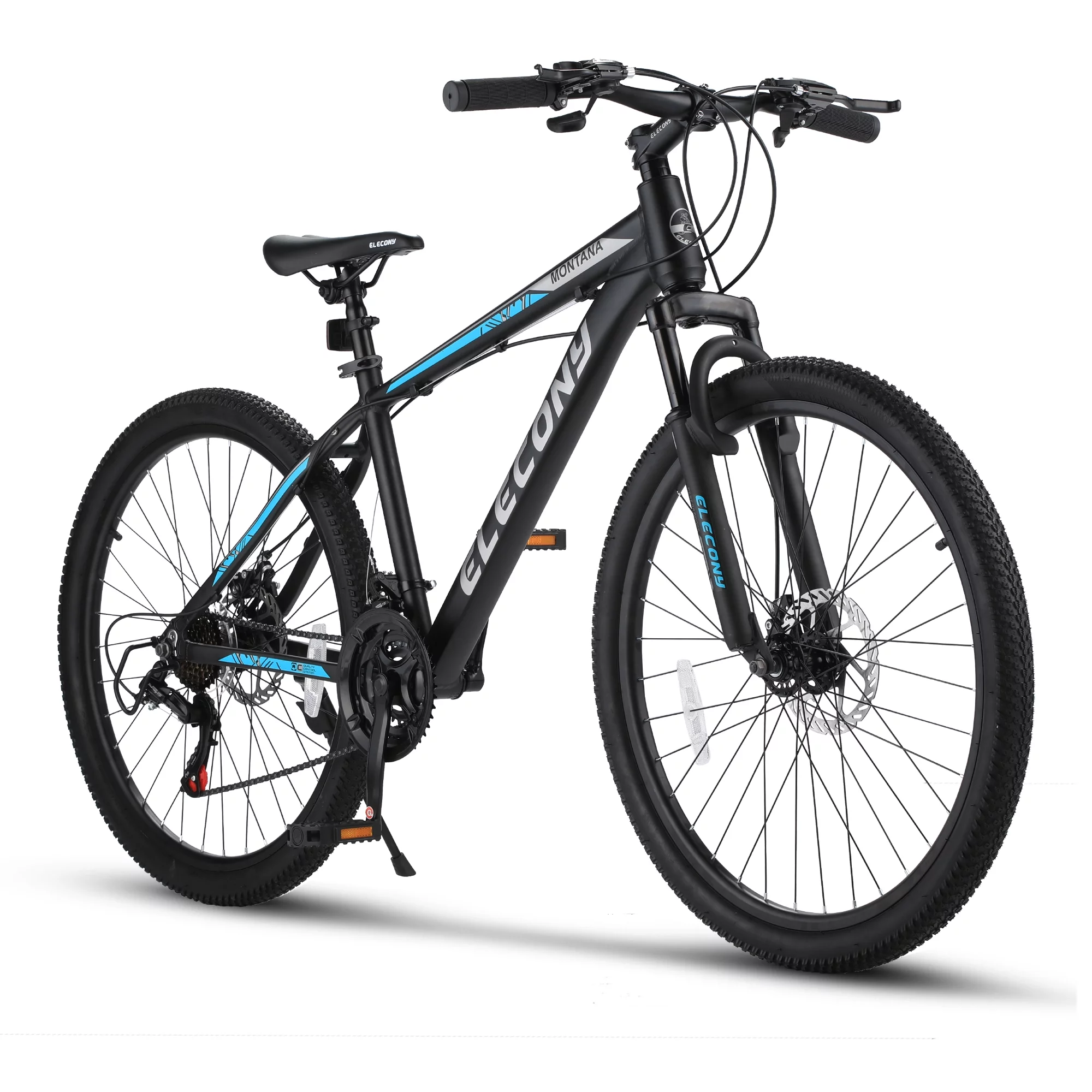 24 inch Mountain Bike, Shimano 21 Speed Drive, Dual Disc Brake, Front Suspension MTB For Boy Girl