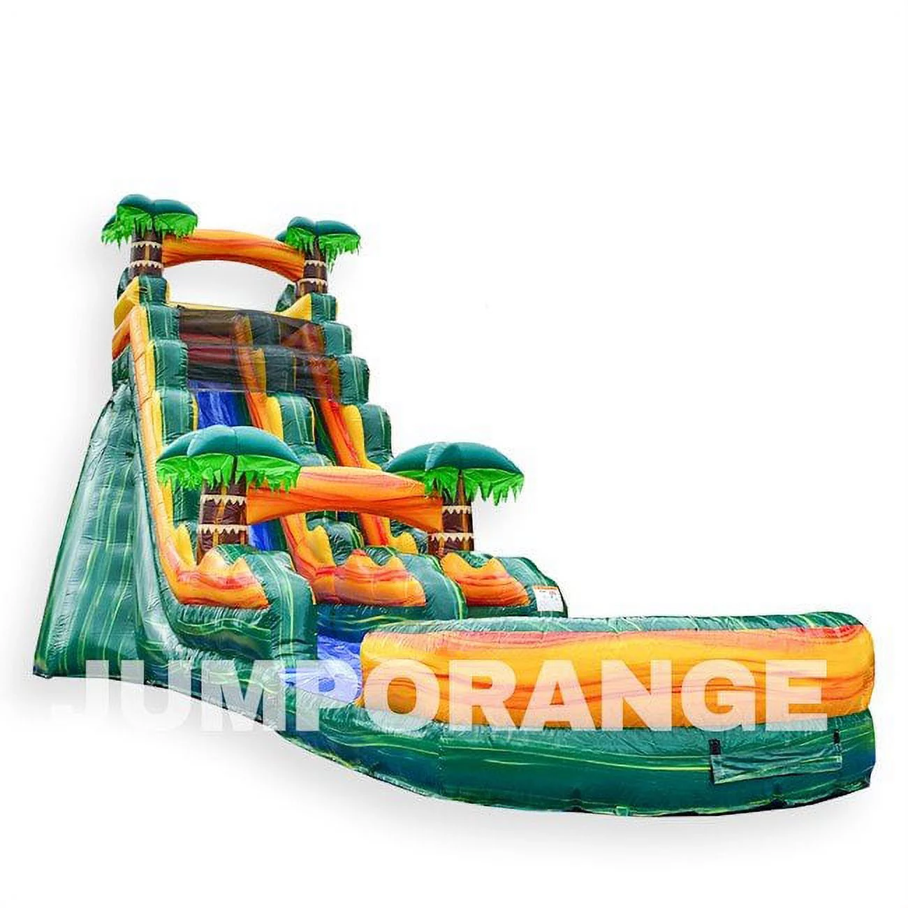 JumpOrange 19FT Cali Palms Commercial Grade Water Slide Inflatable with Detachable Pool for Kids and Adults with Blower