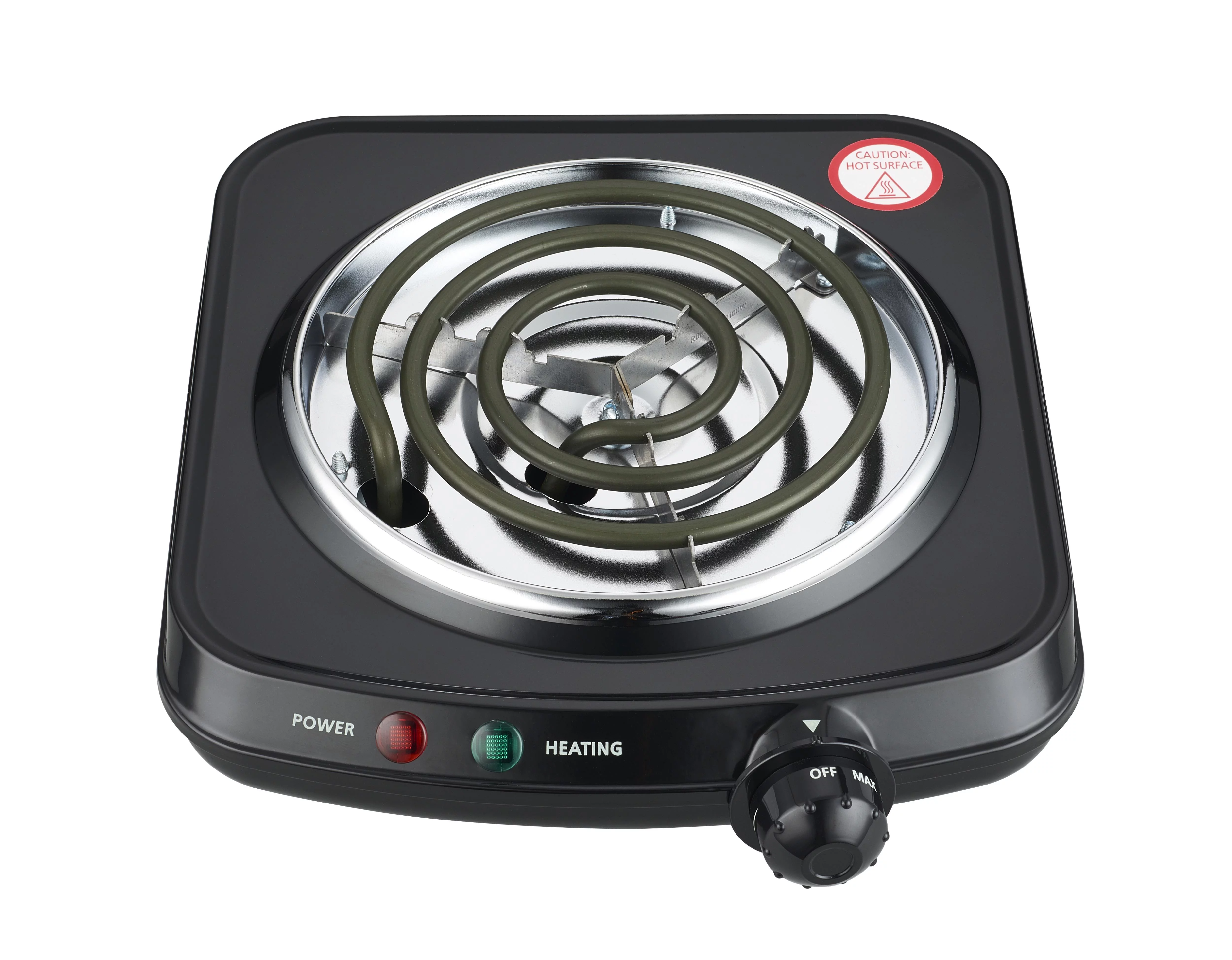 Mainstays Single Burner, 120V~ 1100W, Portable, Easy to Cook, Elegant Classic Design