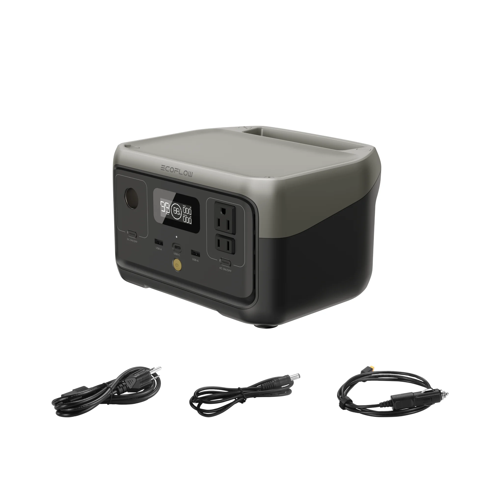 EcoFlow RIVER 2 Portable Power Station 256Wh Capacity,Solar Generator,600W AC Output for Outdoor Camping,Home Backup,Emergency,RV