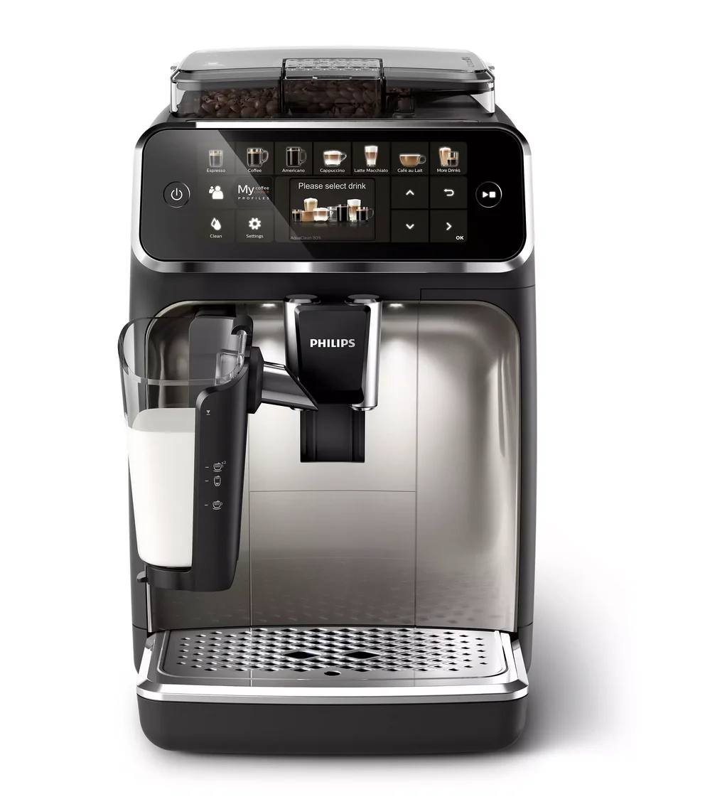 Restored Philips 5400 LatteGo Superautomatic Espresso Machine, Black – EP5447/94 (Refurbished)