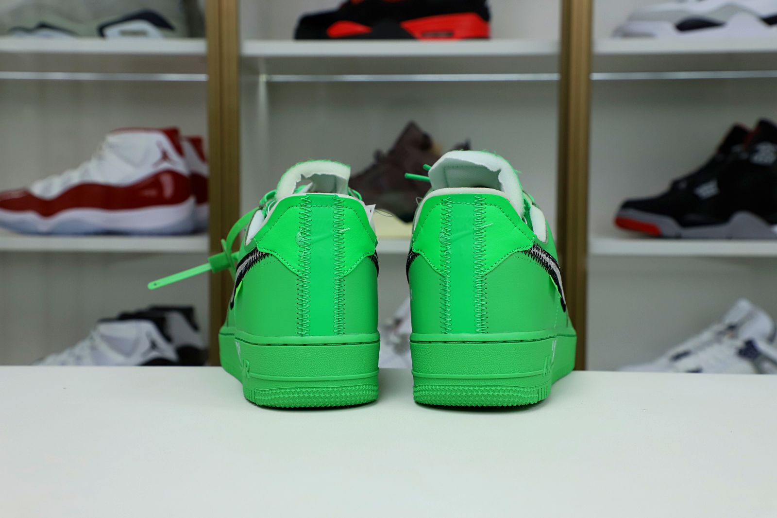 OFF WHITE NIKE AIR FORCE 1 LOW GREEN - finekick.vip