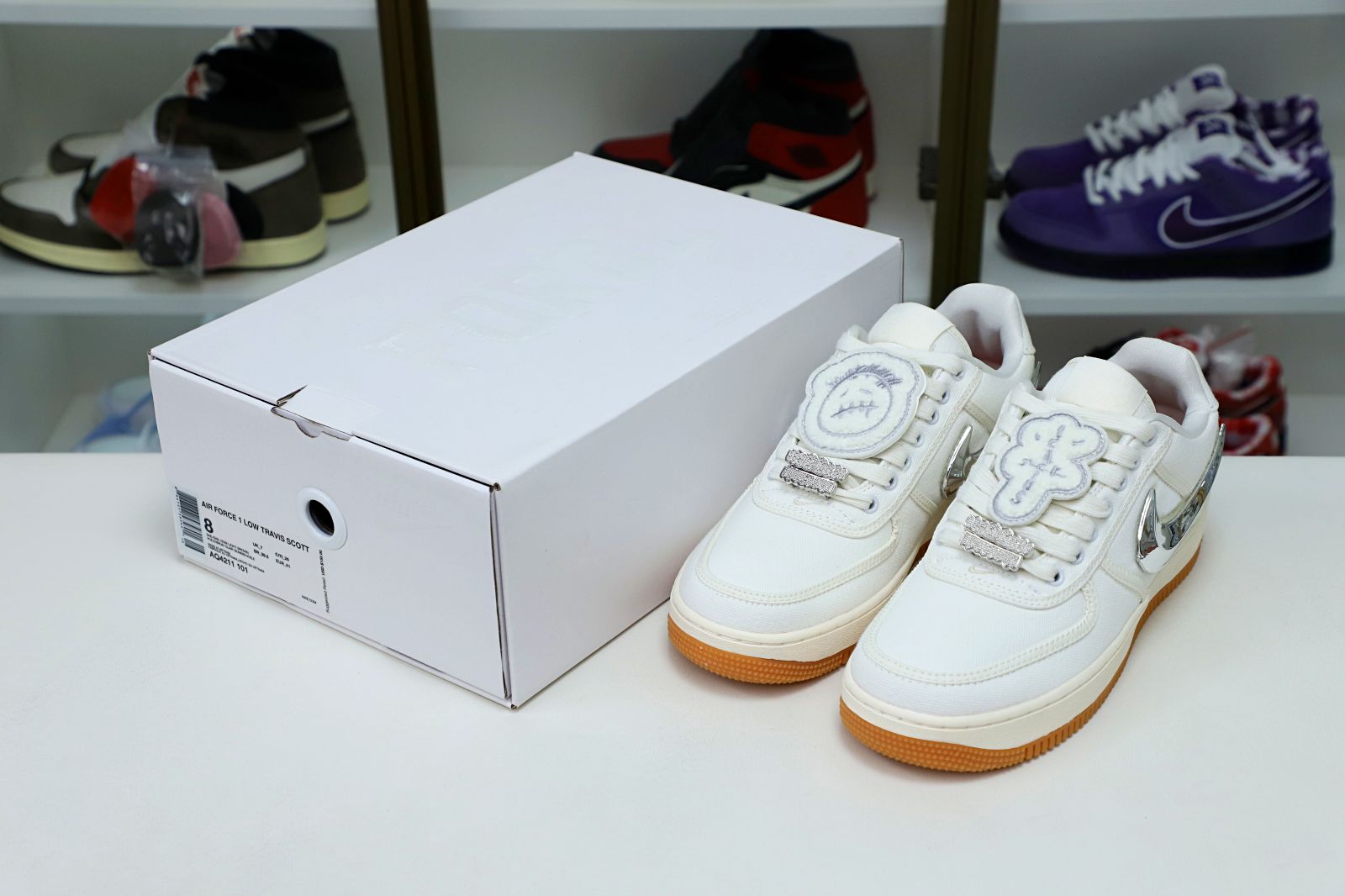 TRAVIS SCOTT X AIR FORCE 1 'SAIL' - finekick.vip