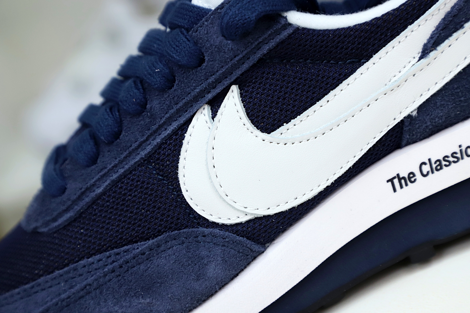 FRAGMENT DESIGN X SACAI X LDV WAFFLE 'BLACKENED BLUE' - finekick.vip
