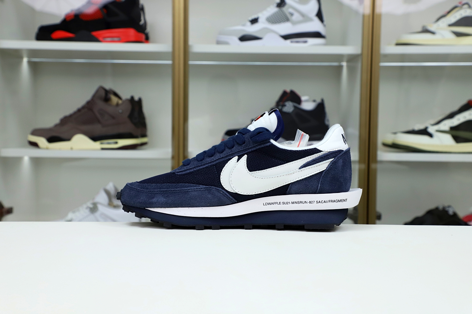 FRAGMENT DESIGN X SACAI X LDV WAFFLE 'BLACKENED BLUE' - finekick.vip