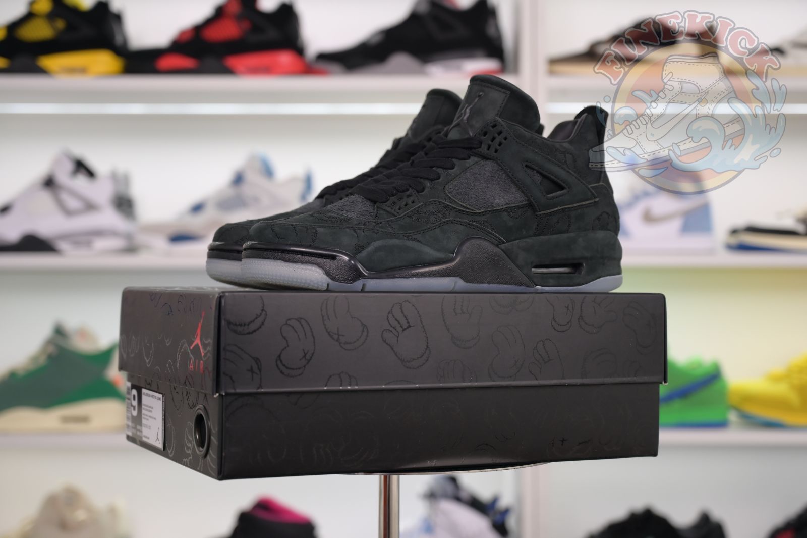 Air Jordan 4 kaws black - finekick.vip