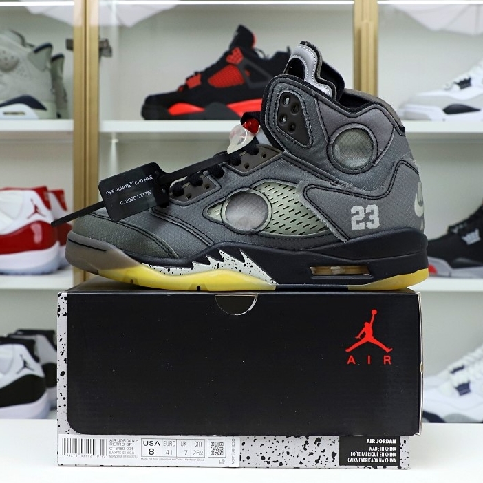 OFF-WHITE X AIR JORDAN 5 RETRO SP 'MUSLIN' - finekick.vip