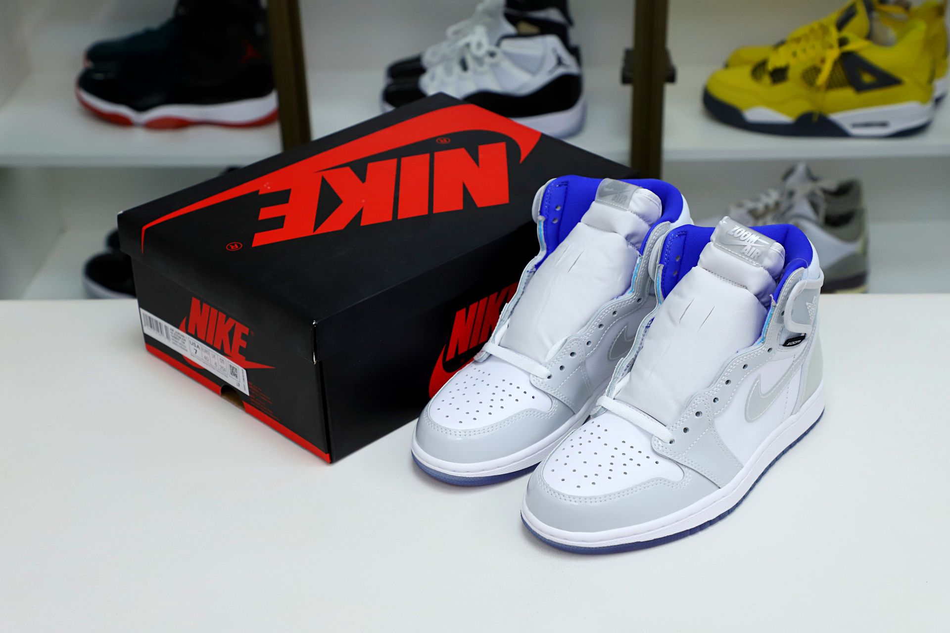 AIR JORDAN 1 HIGH ZOOM 'RACER BLUE' - finekick.vip