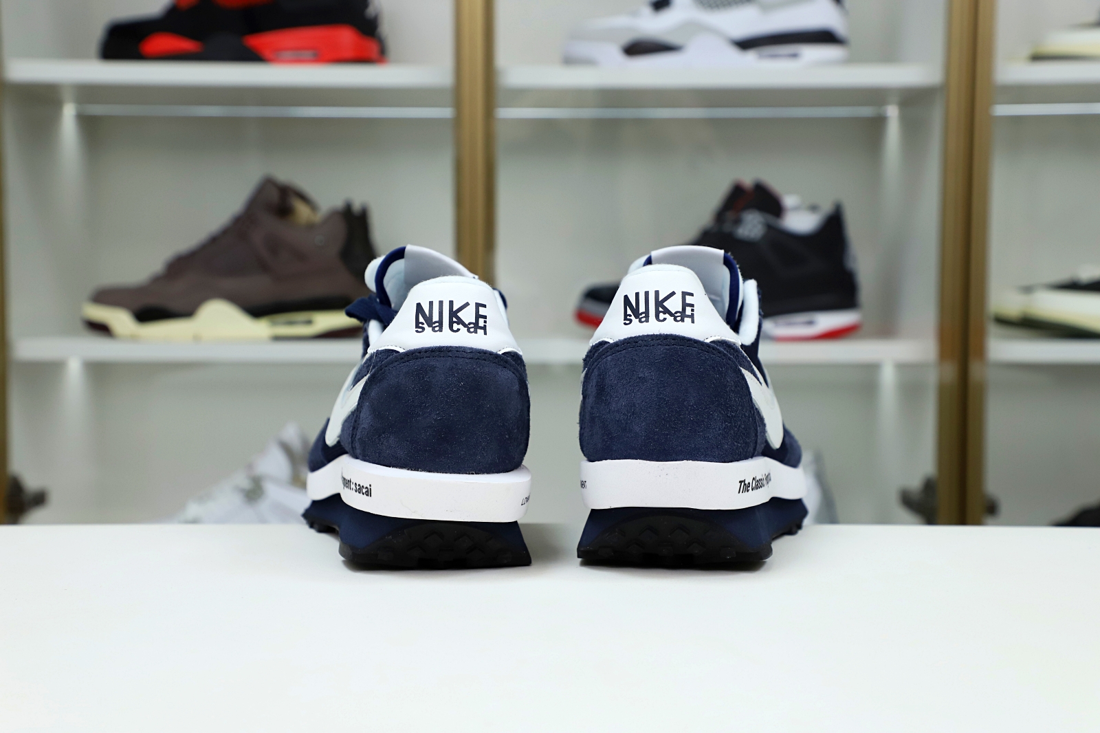 FRAGMENT DESIGN X SACAI X LDV WAFFLE 'BLACKENED BLUE' - finekick.vip
