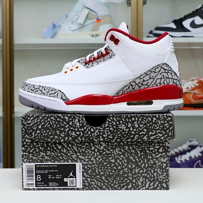 Air Jordan 3 Retro  Cardinal Red(CT8532-126) - finekick.vip