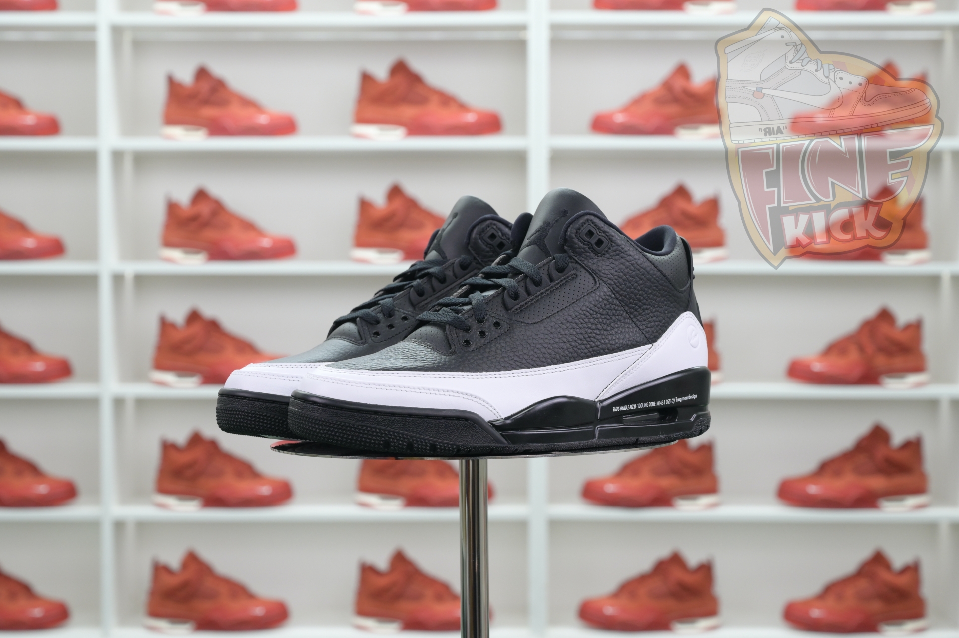 Fragment Design x Air Jordan 3“Black/ White”  DA3595-001 - finekick.vip